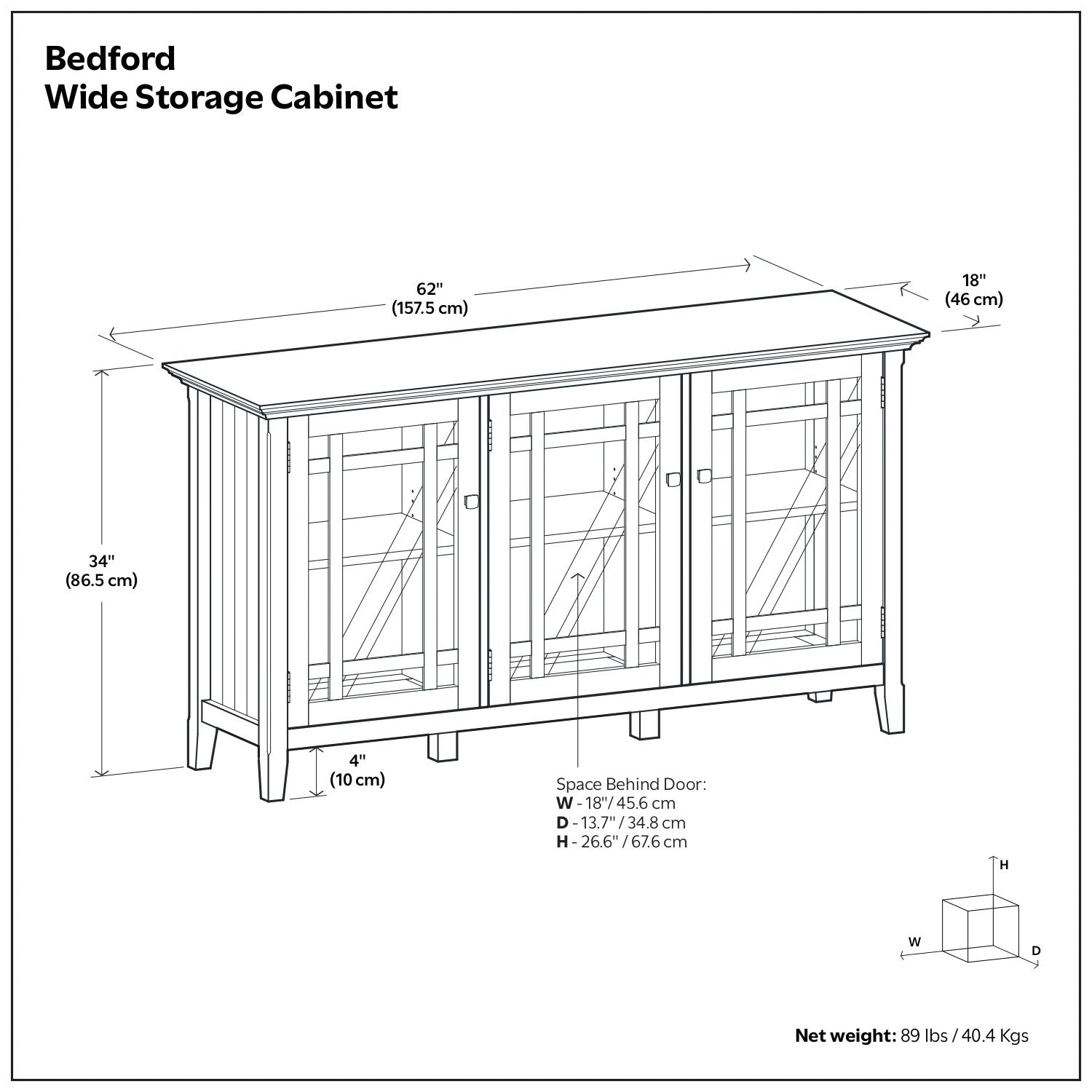 Bedford - Storage Cabinet With Adjustable Shelves - Brown