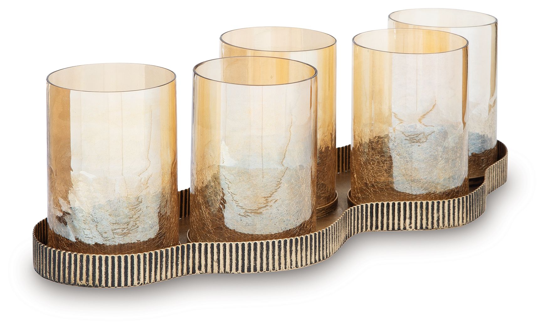Evereton - Candle Holder - Antique Gold Finish - Best Buy Furniture