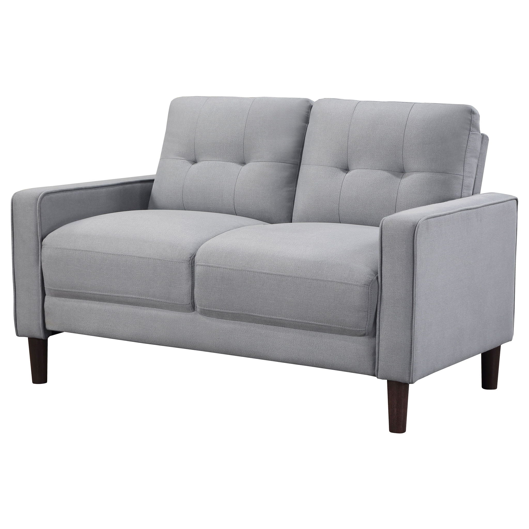 Harvey - Tufted Loveseat With Track Arm Design