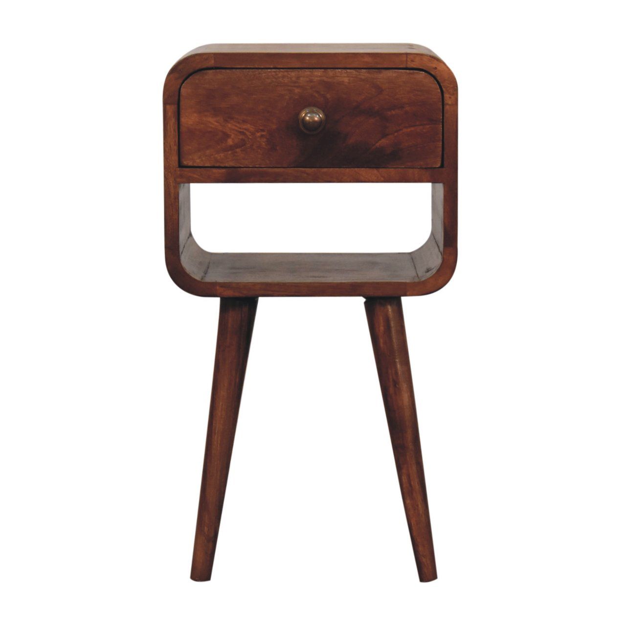 Mini California Curved Nightstand Wth Lower Slot - Best Buy Furniture