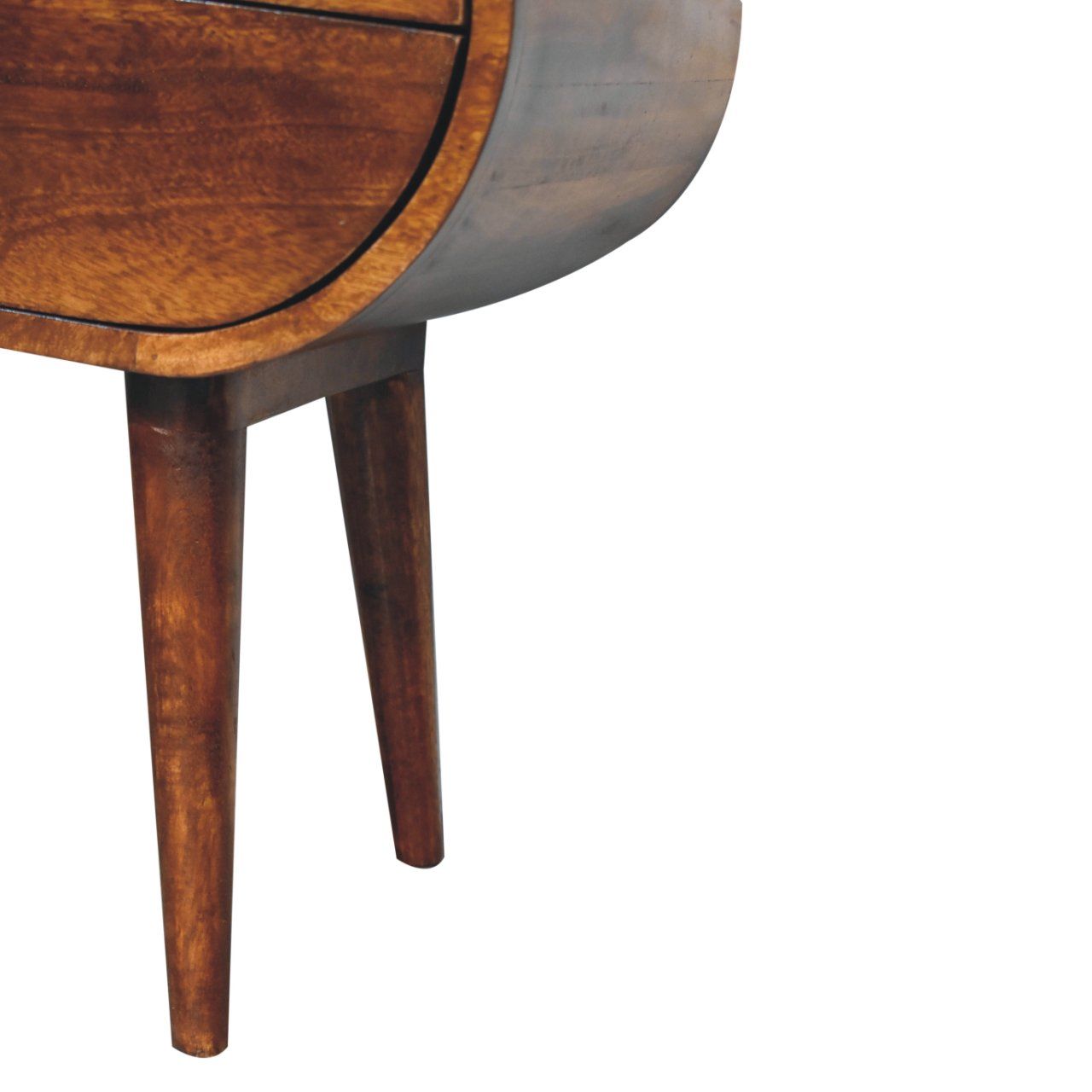 Large Chestnut Circular Bedside - Best Buy Furniture