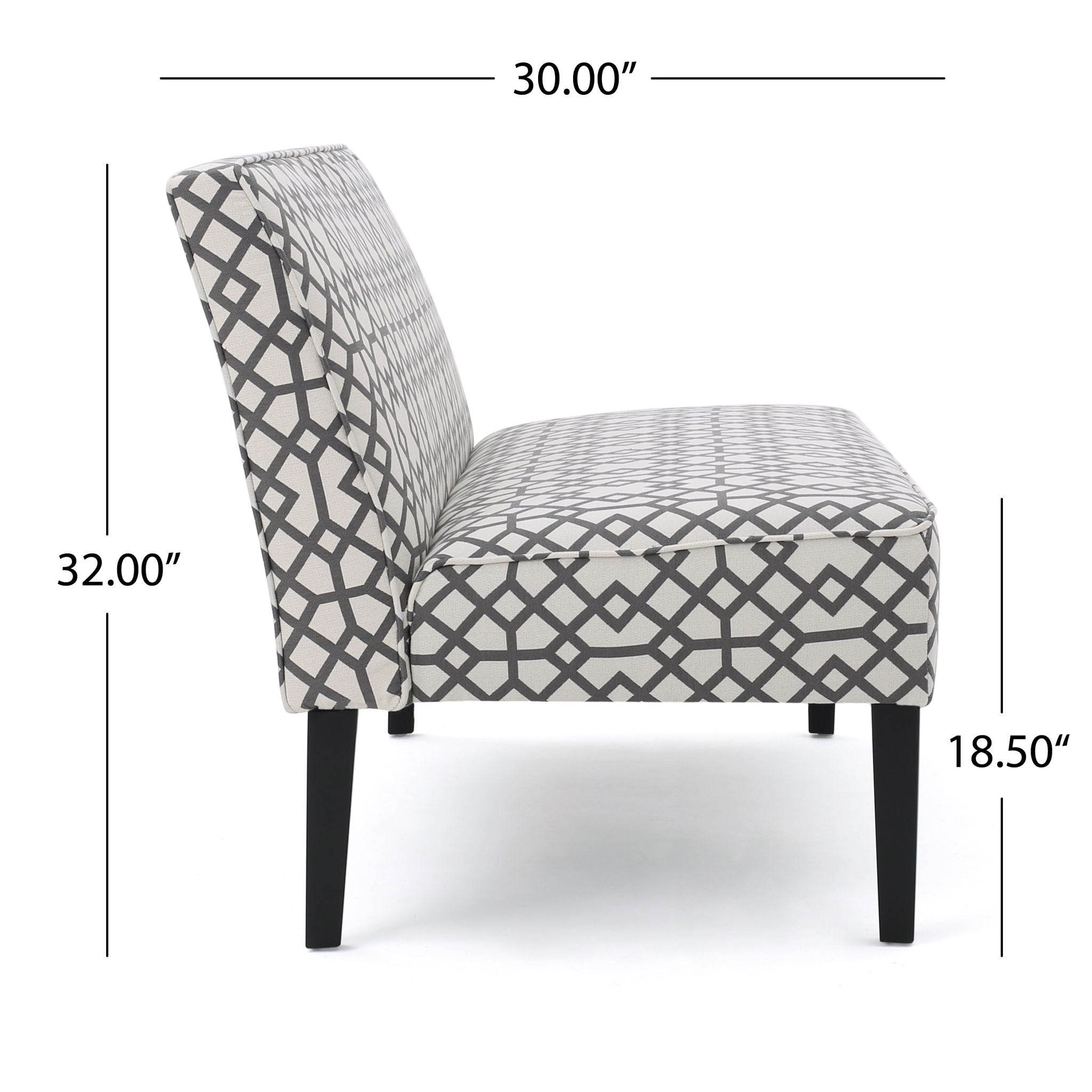 Contemporary Loveseat With Upholstered Fabric And Birch Wood Legs - Gray