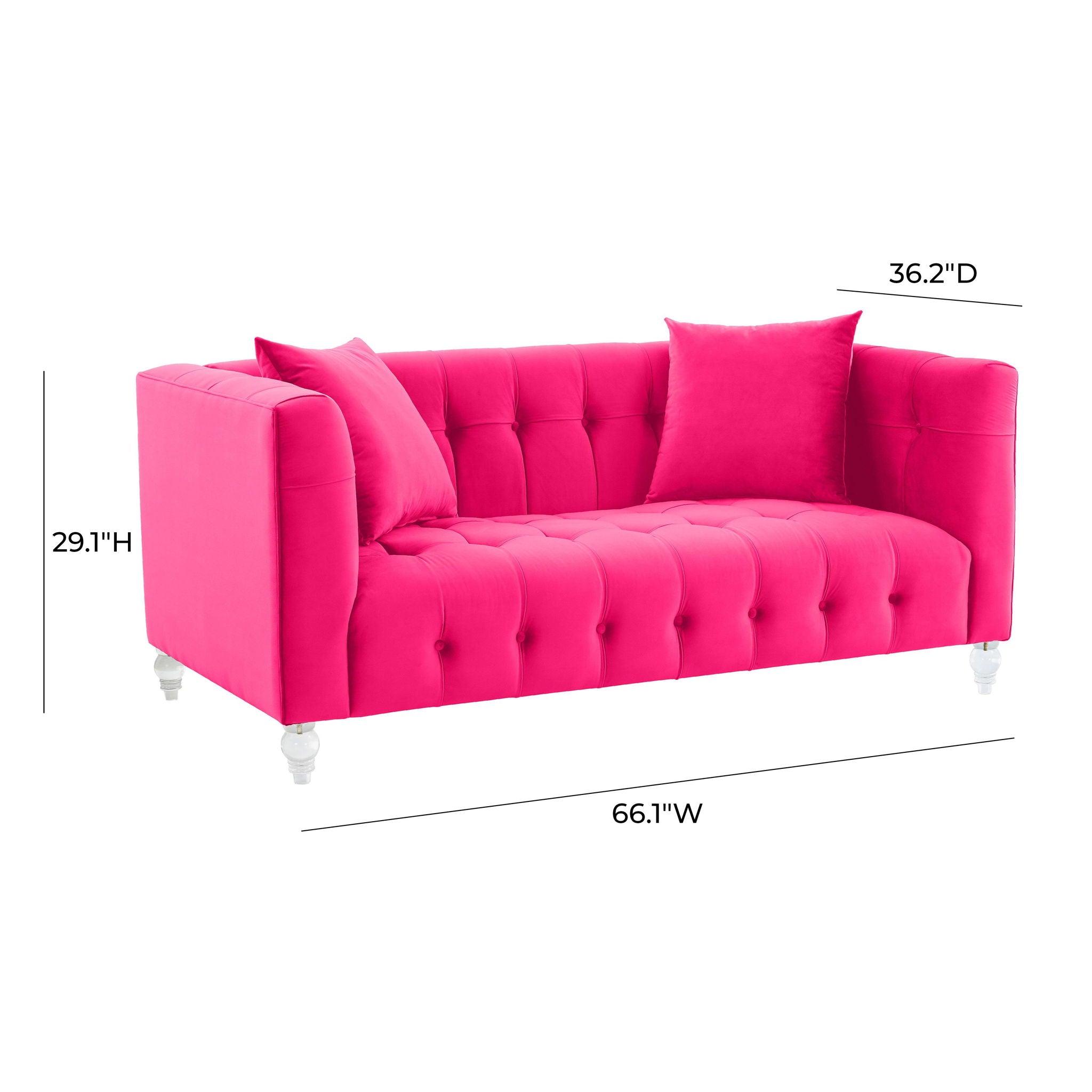 Bea - Velvet Loveseat