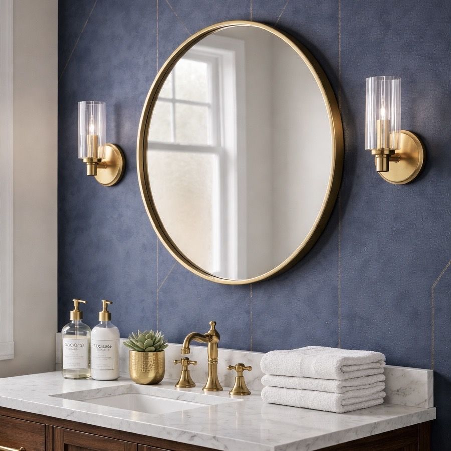 Jardin - Single Light Wall Sconce With Clear Ribbed Satin - Clear / Gold