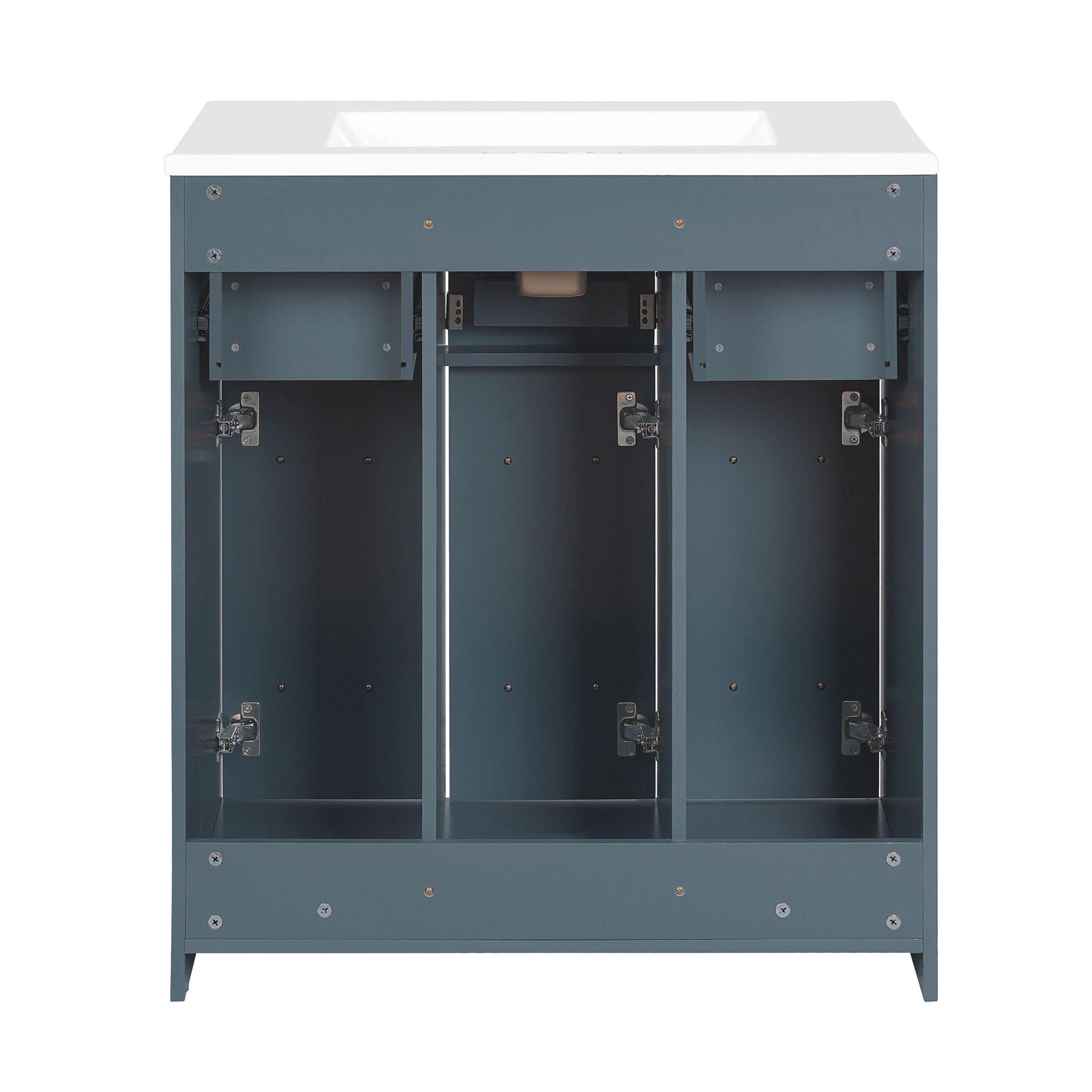 Bathroom Vanity With Undermount Sink, Soft-Close Doors, Drawers, Ceramic Sink