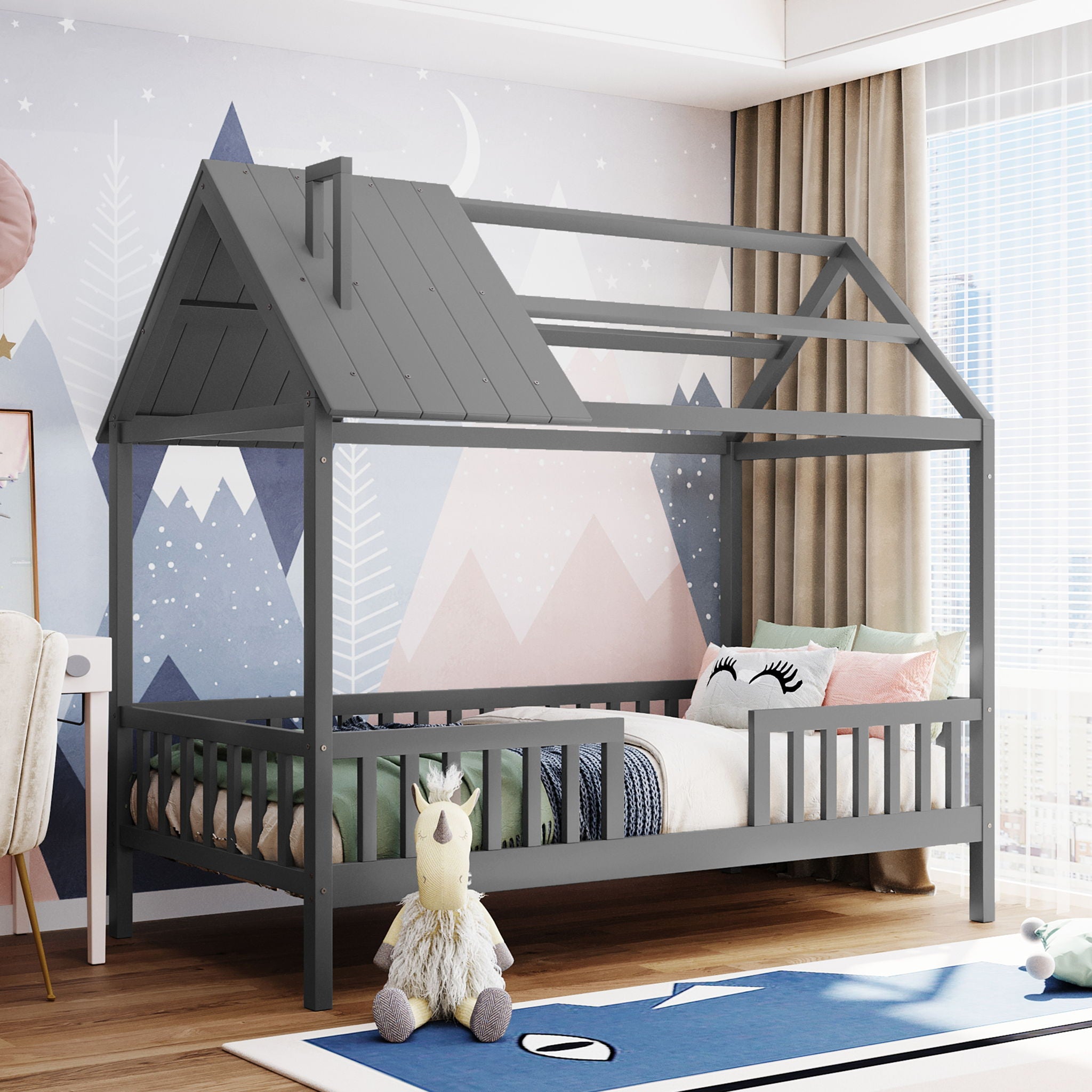 House Bed With Fence