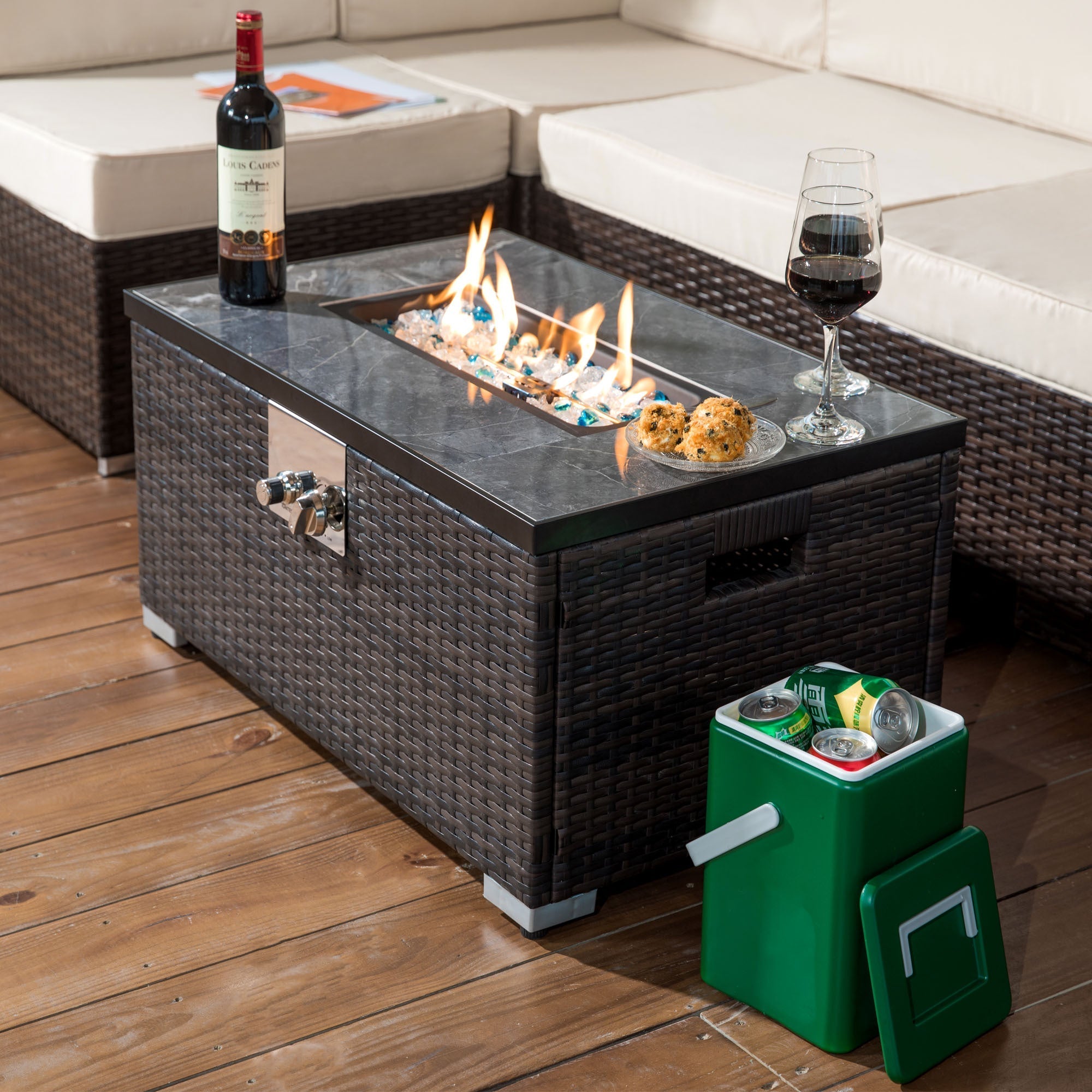 32" Propane Gas Fire Pit Table, 50000 BTU