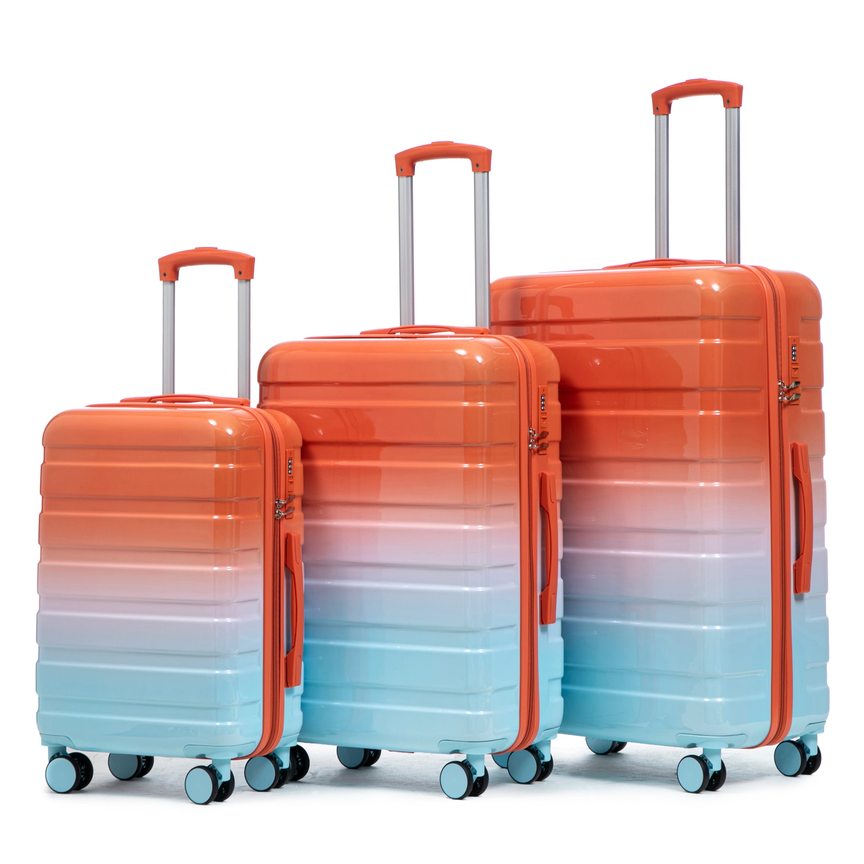 3-Piece Spinner Wheel Luggage Set with Gradient Color