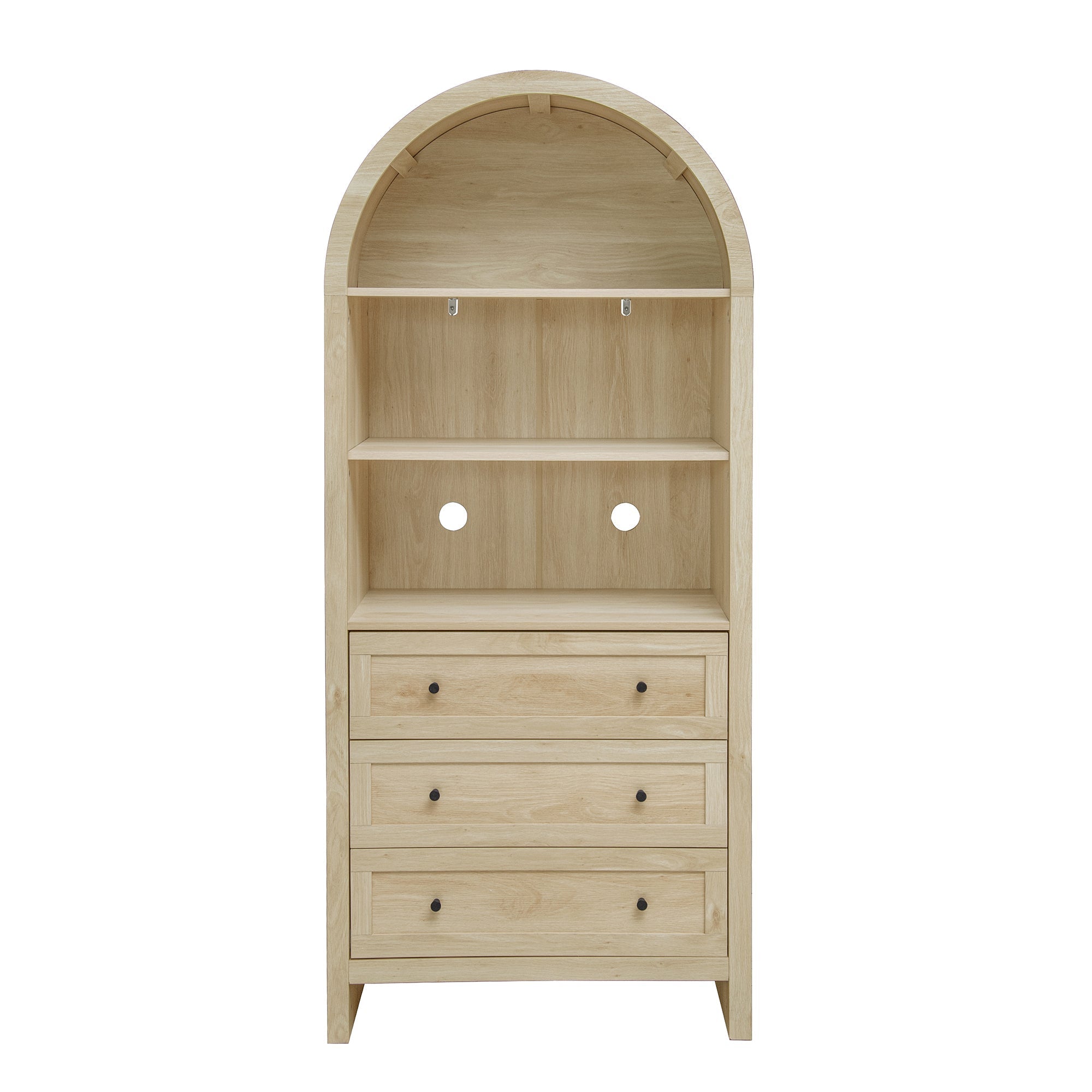 Arched Kitchen Pantry Modern Farmhouse Wood Kitchen Storage Cabinet