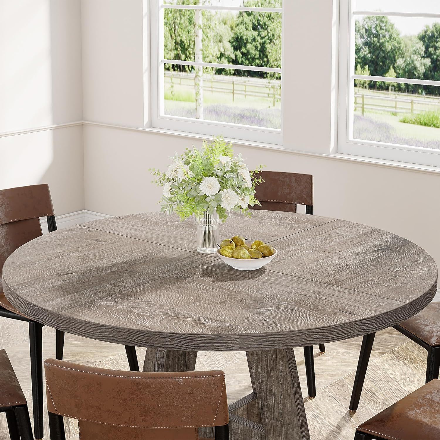 Round Dining Cross Base Kitchen Table