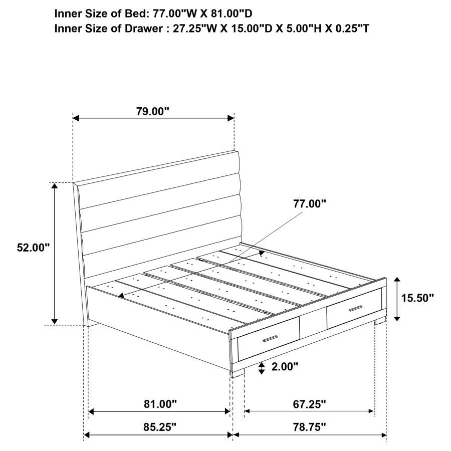 Felicity - Storage Bedroom Set - White