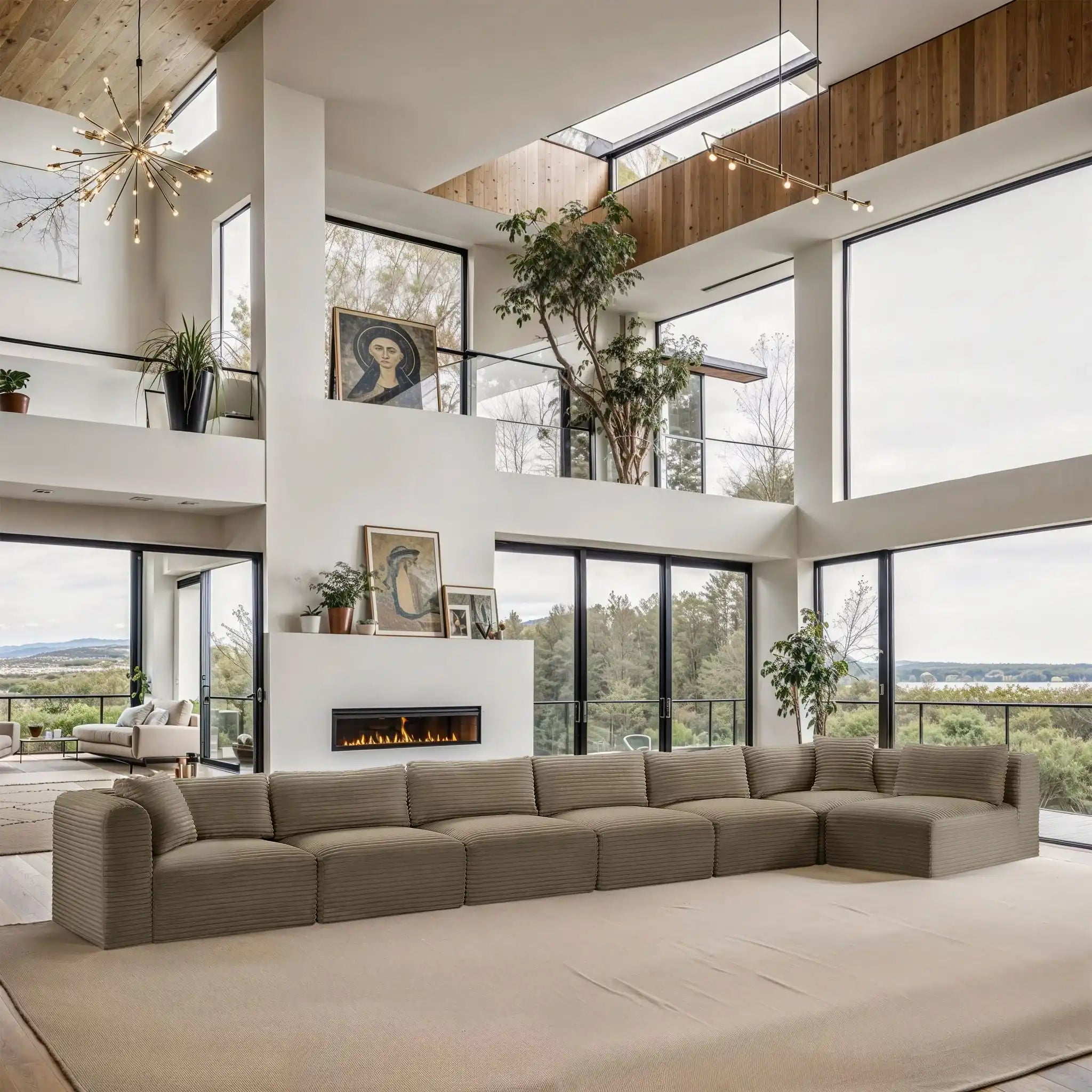 Shaggy - Fabric 7 Piece Modular Sectional