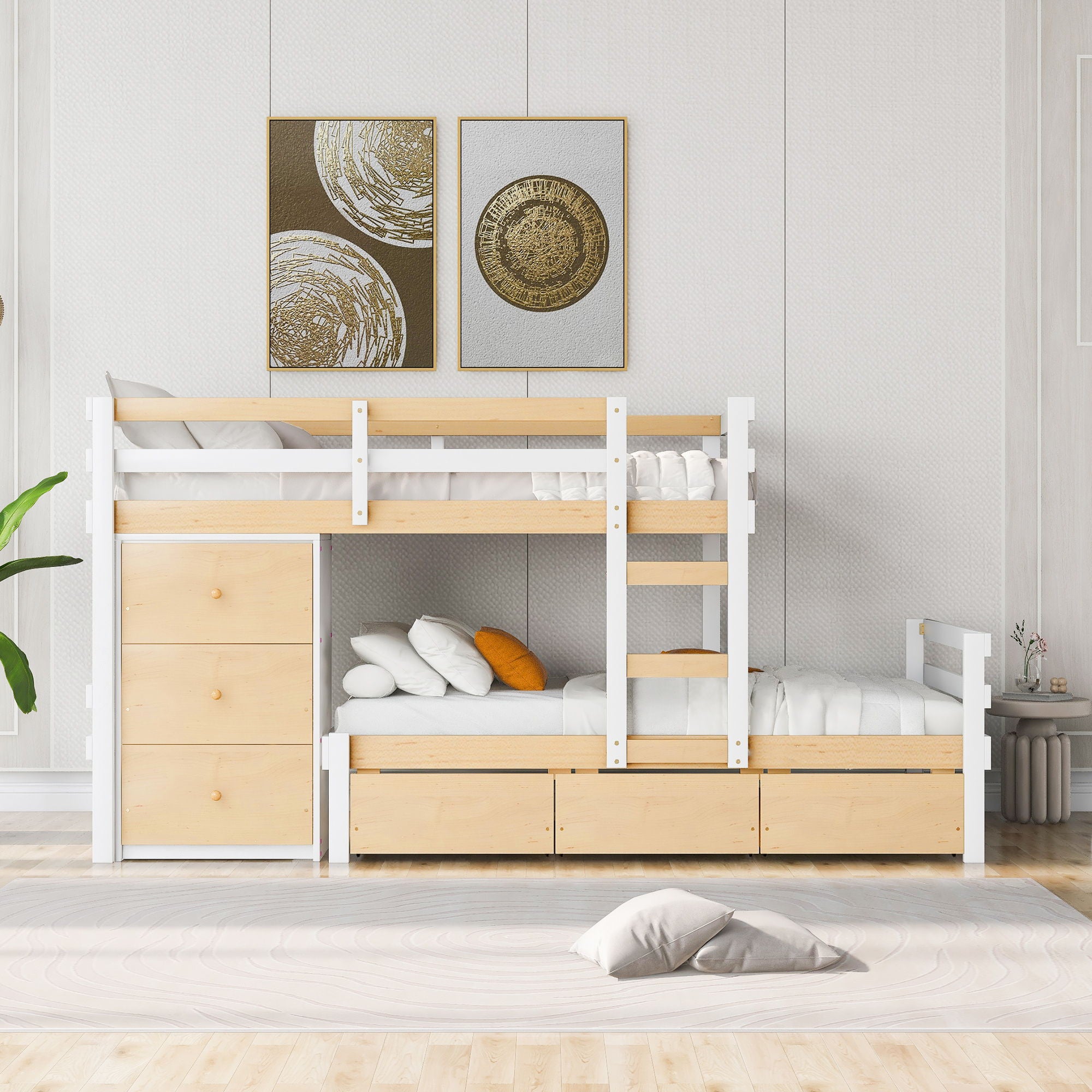 Loft Bunk Bed With Drawers And Ladder