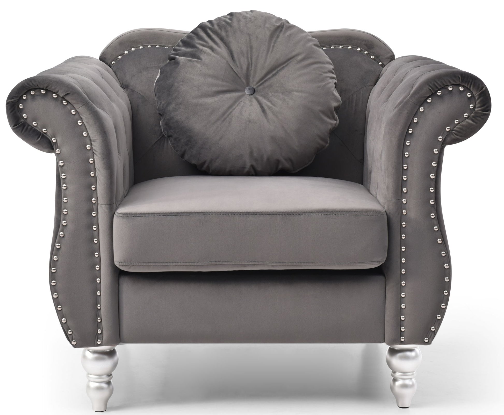 Chic Transitional Flared Arm Chair - Best Buy Furniture