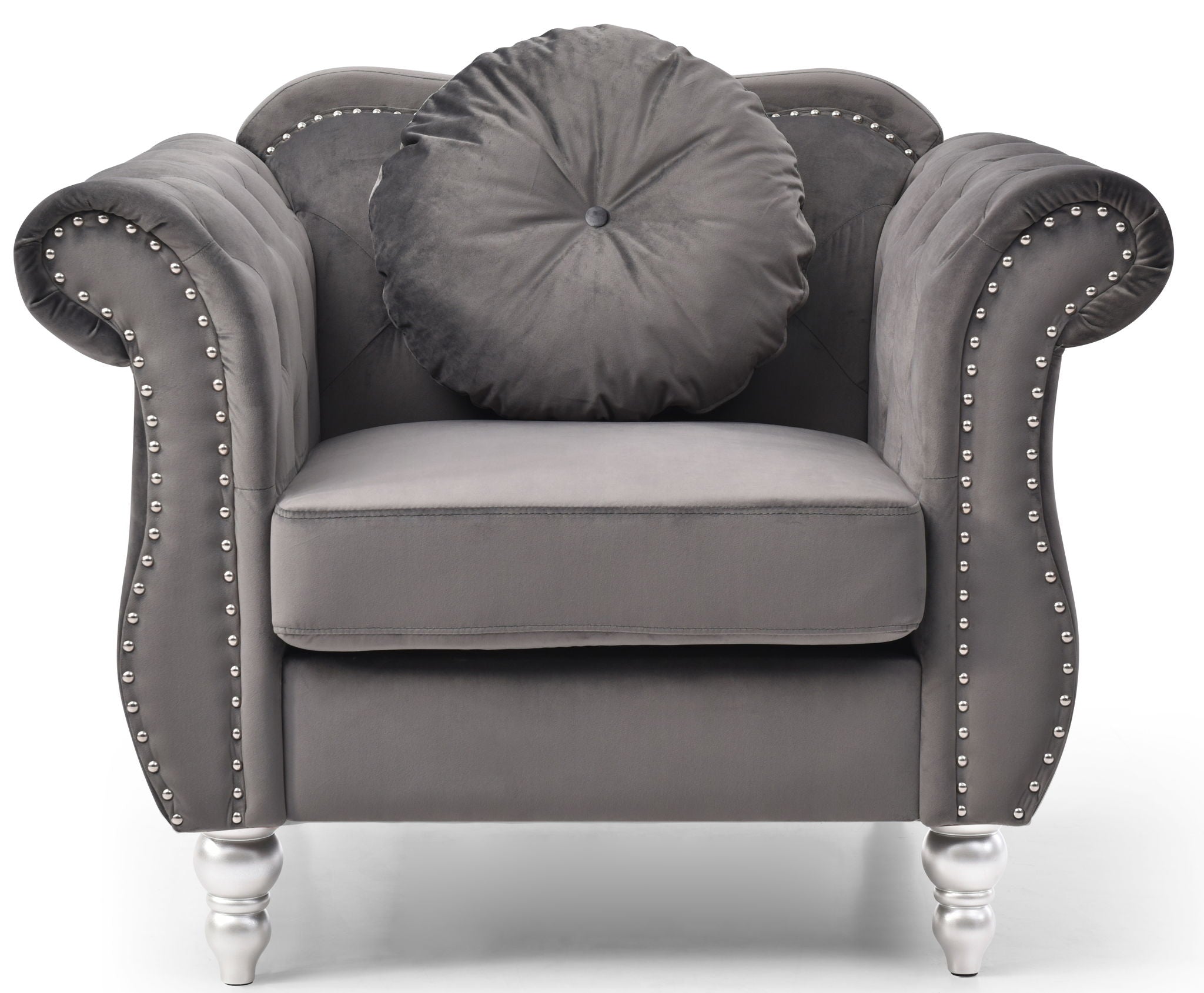 Chic Transitional Flared Arm Chair - Best Buy Furniture