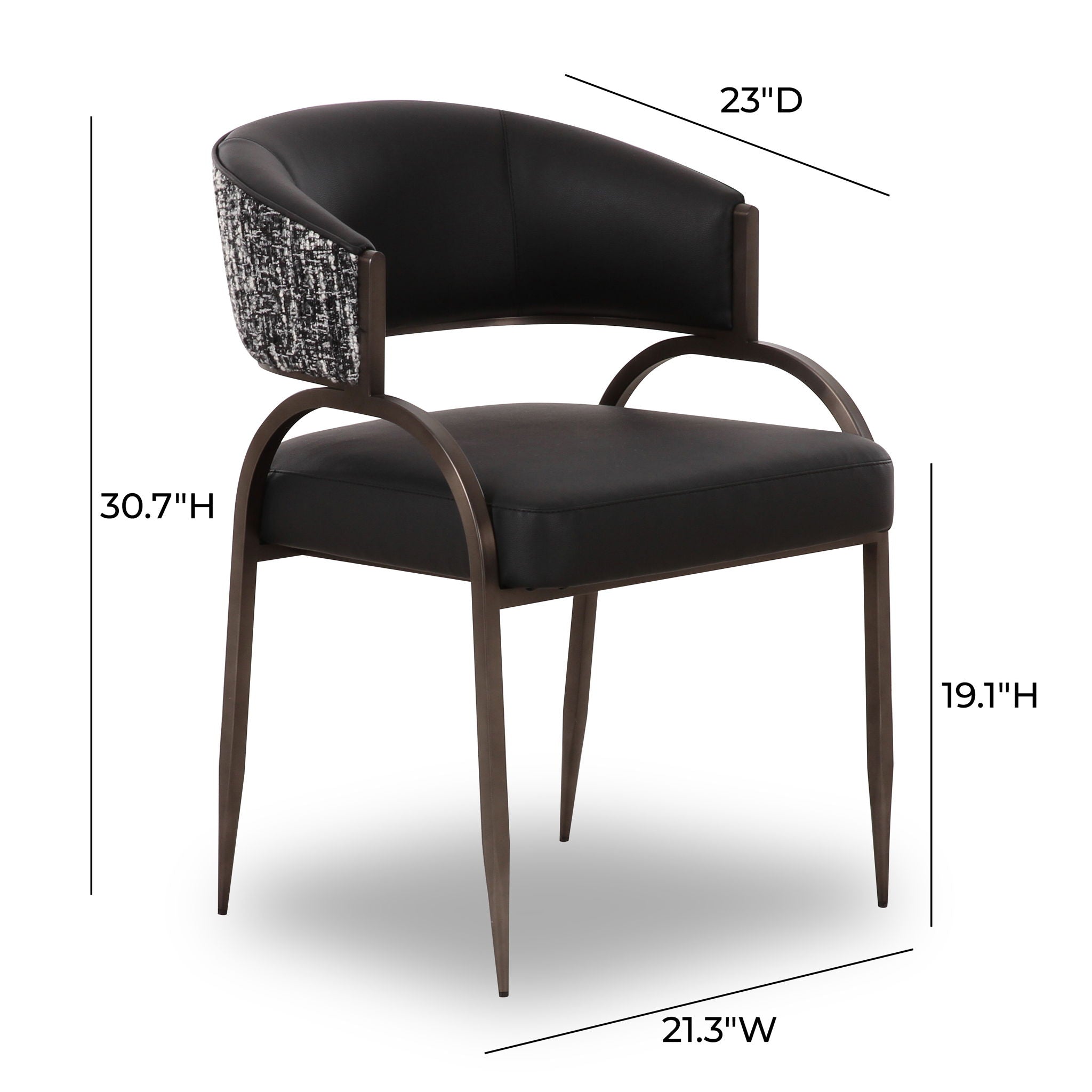 Tatum - Vegan Leather 2-Tone Dining Chair