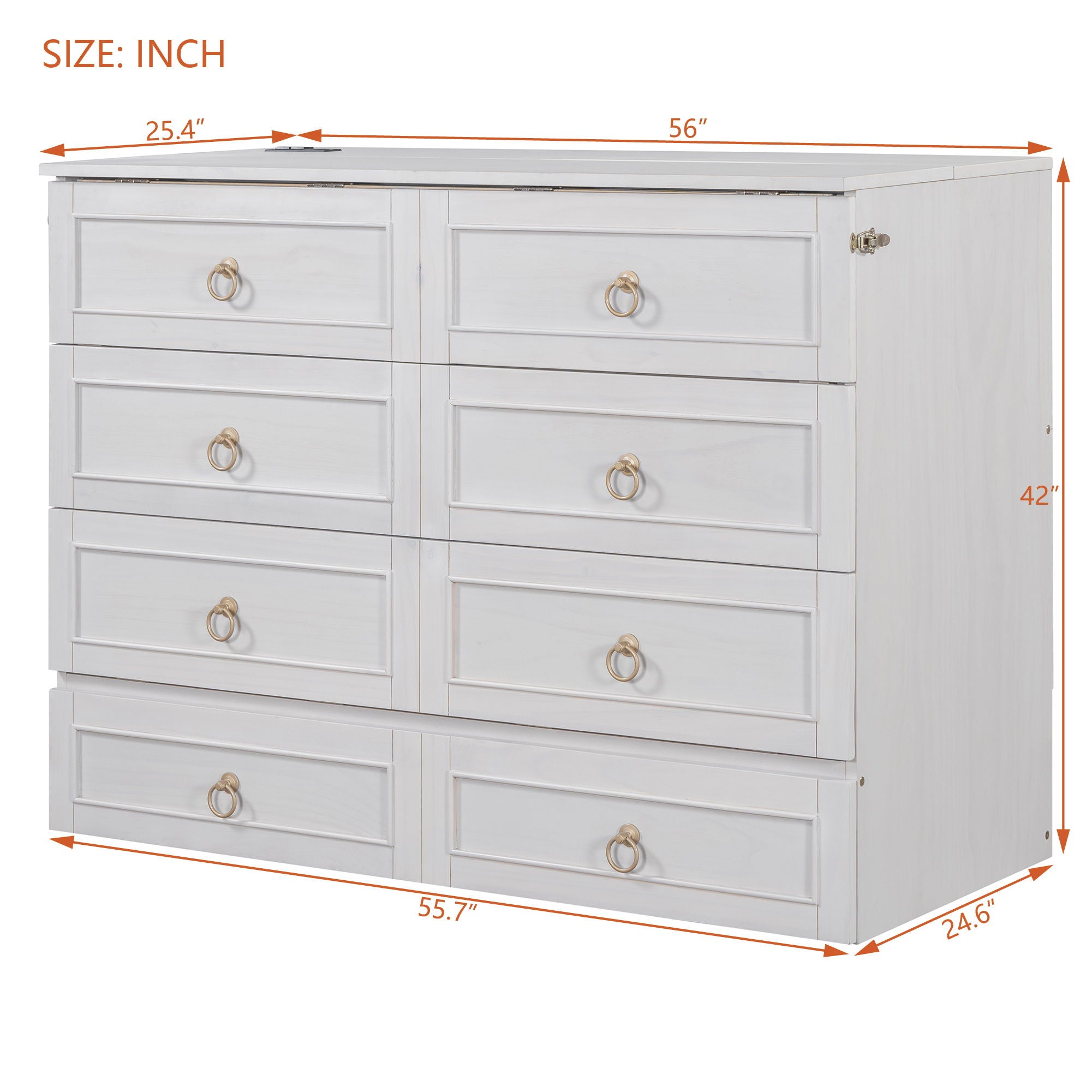 Murphy Bed With Large Drawers And Stylish Design