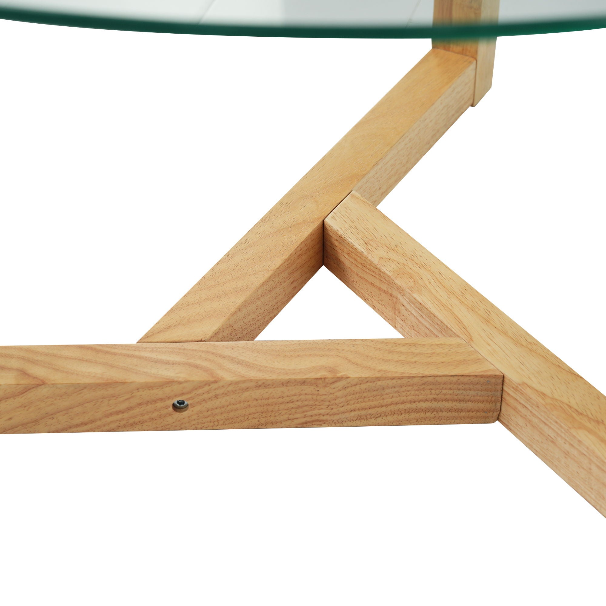 Round Glass Coffee Table Modern Cocktail Table