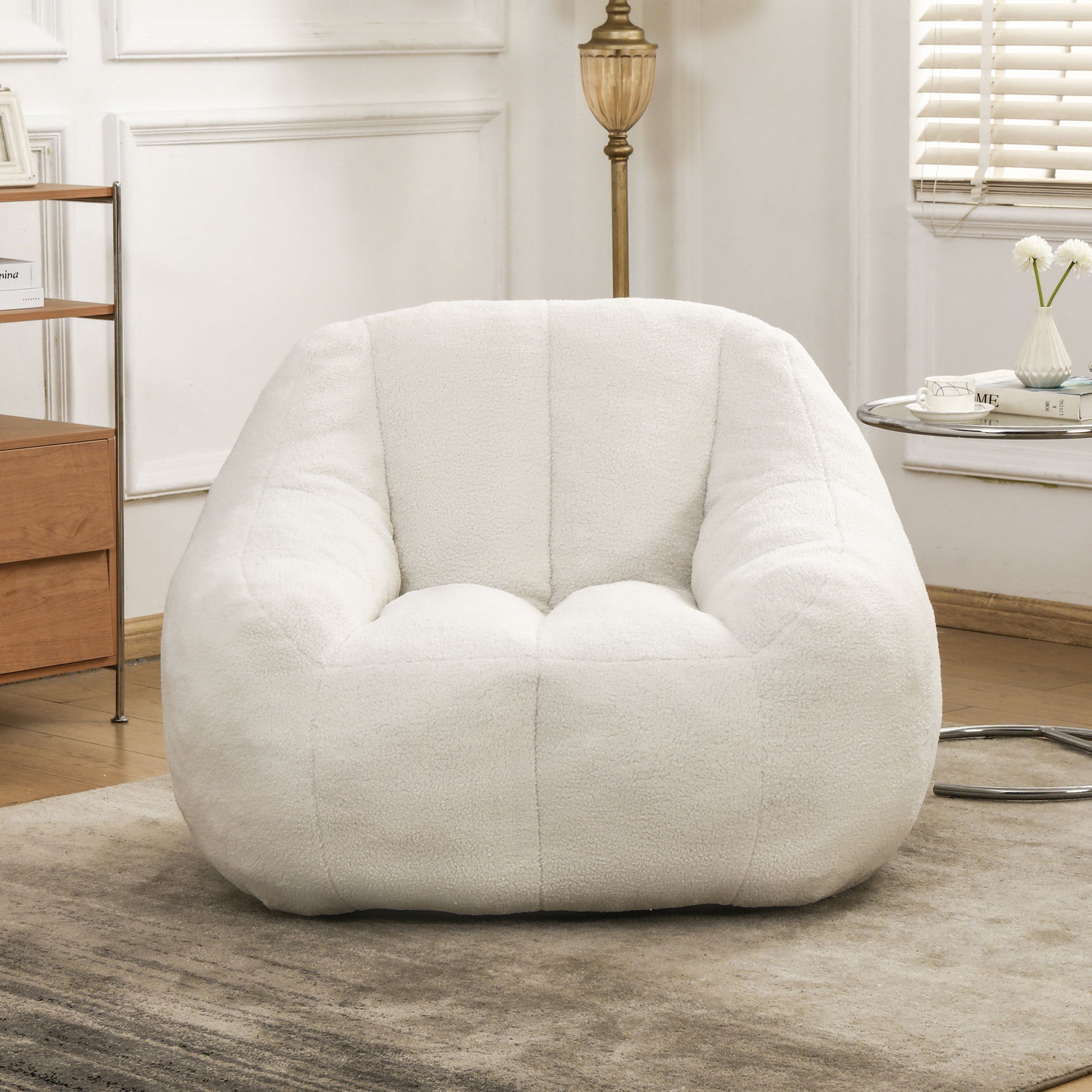Comfy Bean Bag Chair With Memory Foam Filler, Tufted Soft - Best Buy Furniture
