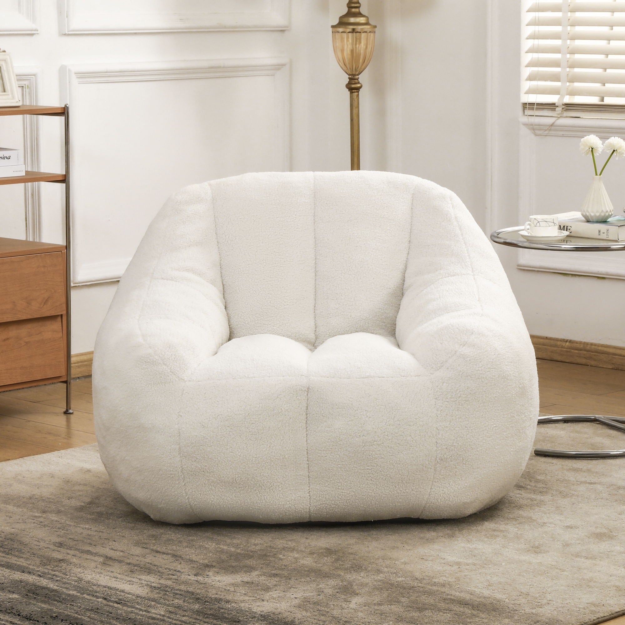 Comfy Bean Bag Chair With Memory Foam Filler, Tufted Soft - Best Buy Furniture