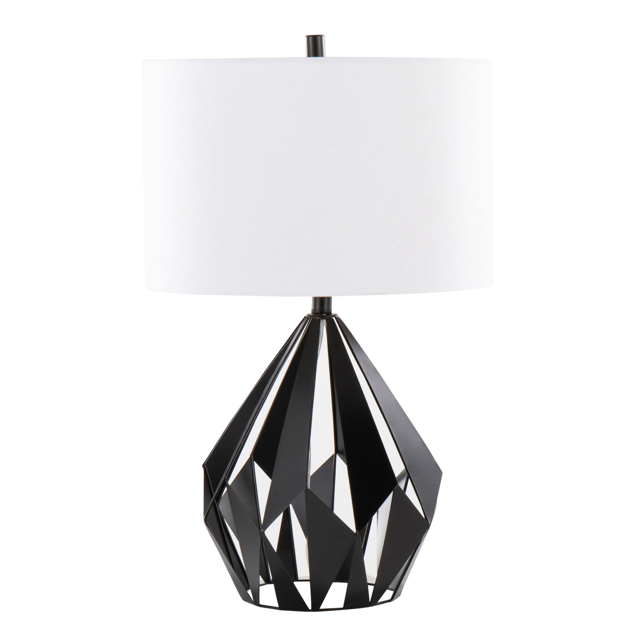 Geo - Me Tri Contemporary Table Lamp (Set of 2) - Matte Black / White - Best Buy Furniture