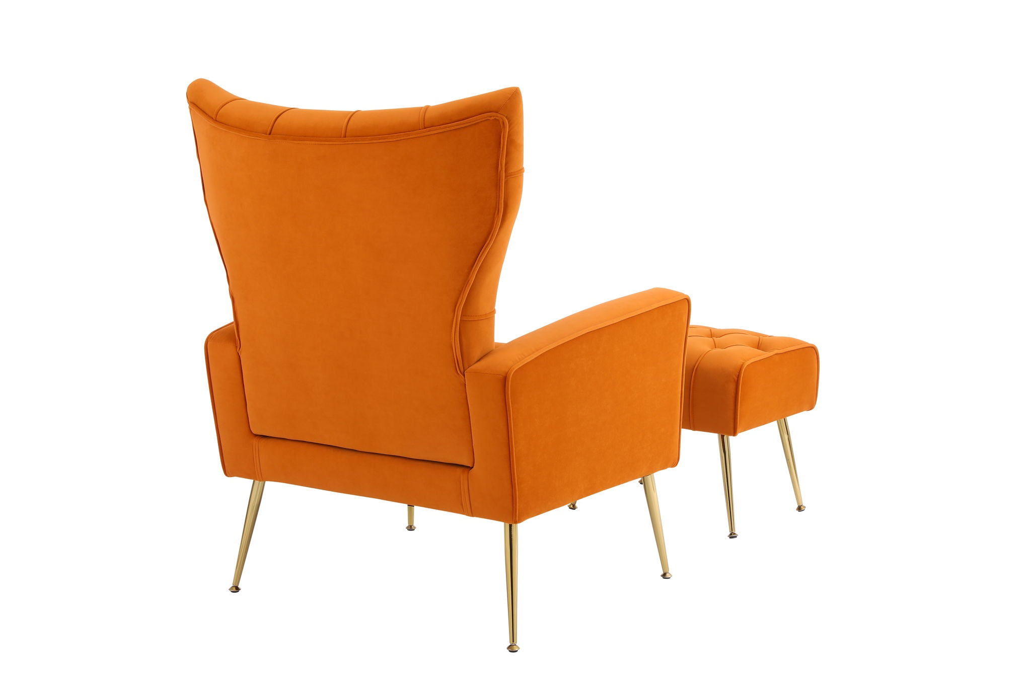 Modern Accent Chair With Ottoman, Comfy Armchair For Living Room