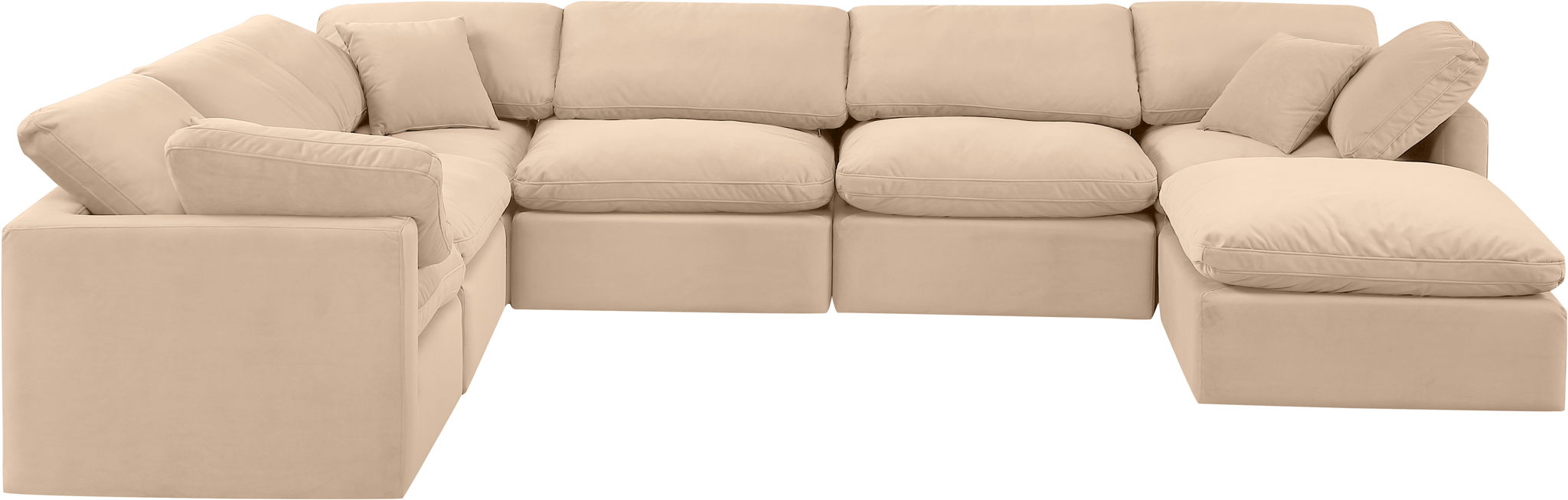 Indulge - Velvet 7 Piece Modular Sectional