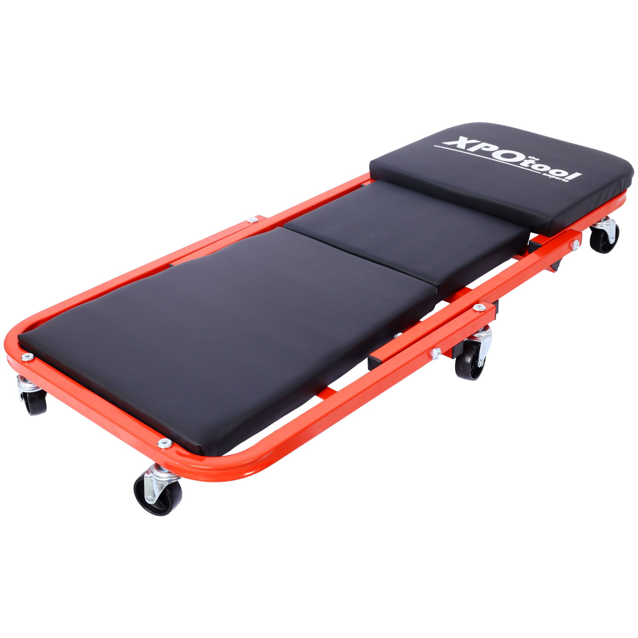 Mechanic Creeper, Z Creeper Seat 2 In 1 Low Profile With 6 Wheels Steel Vinyl - Red