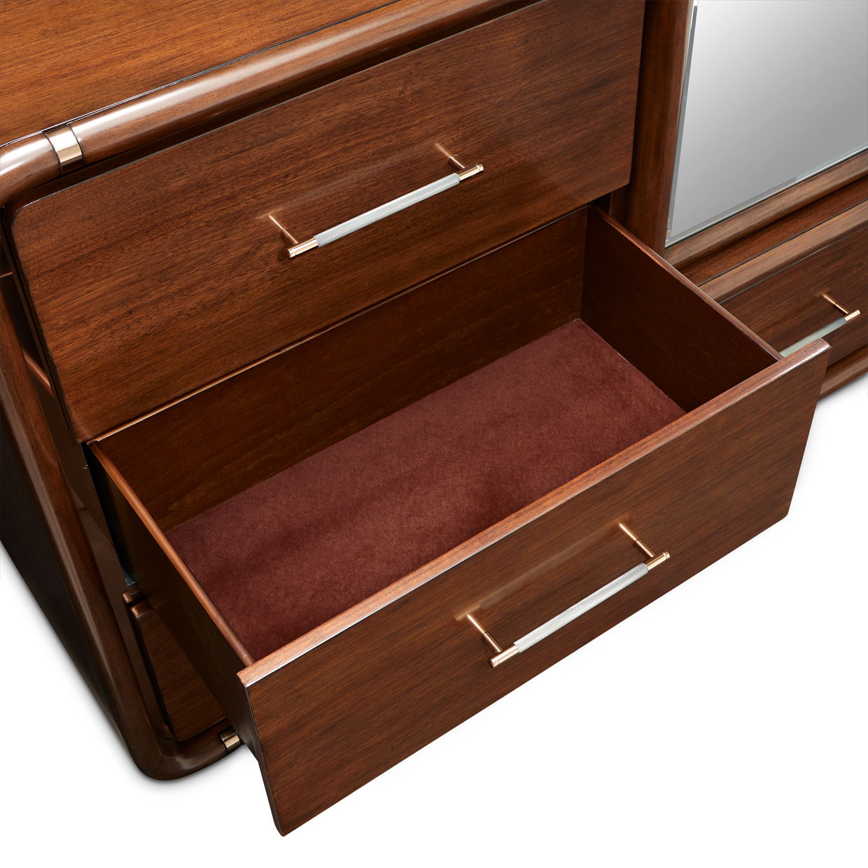 Mason Park - Chest With Storage Mirror - Umber - Best Buy Furniture