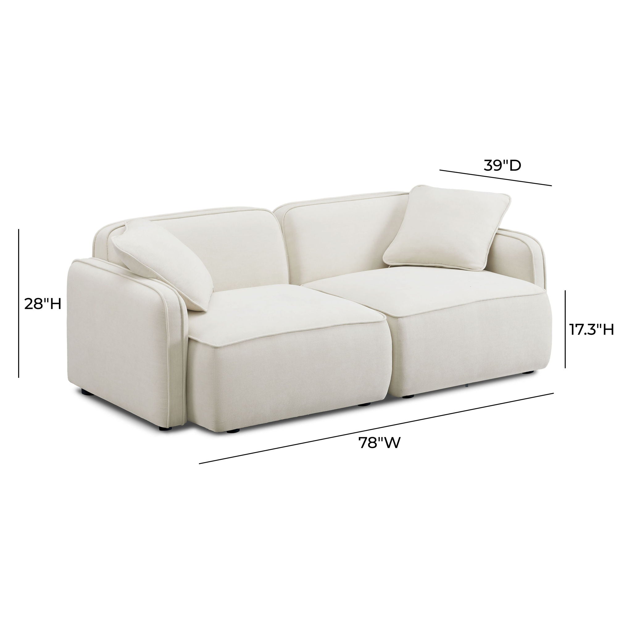 Travie - Modular Loveseat