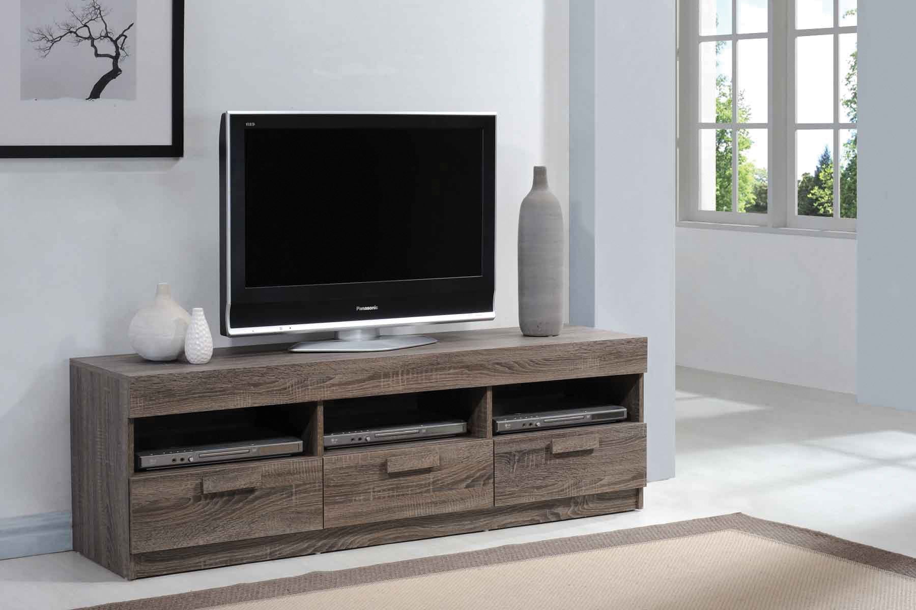 Alvin - TV Stand - Rustic Oak - Best Buy Furniture