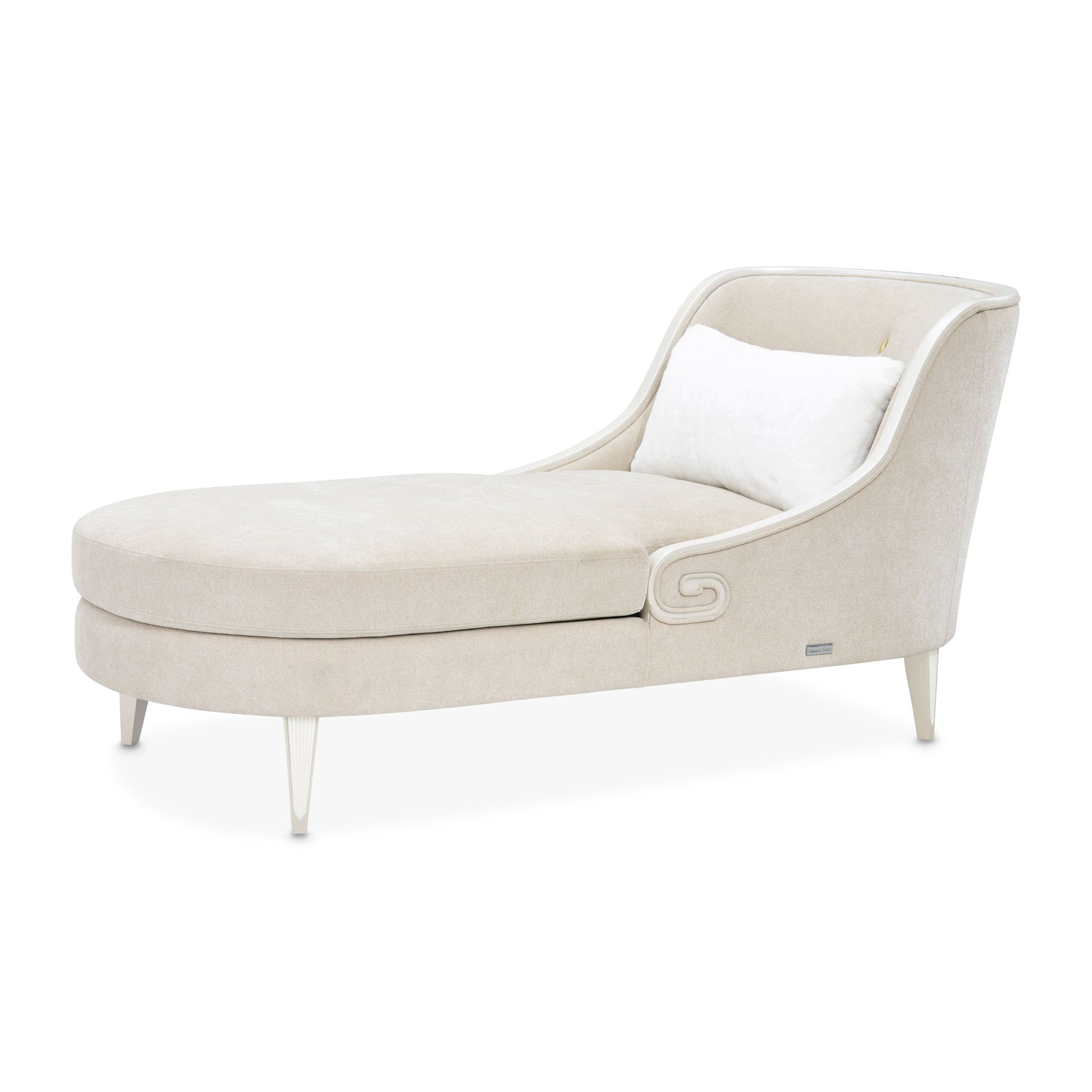 La Marisia - Chenille Chaise - Tranquil / Light Champagne - Best Buy Furniture