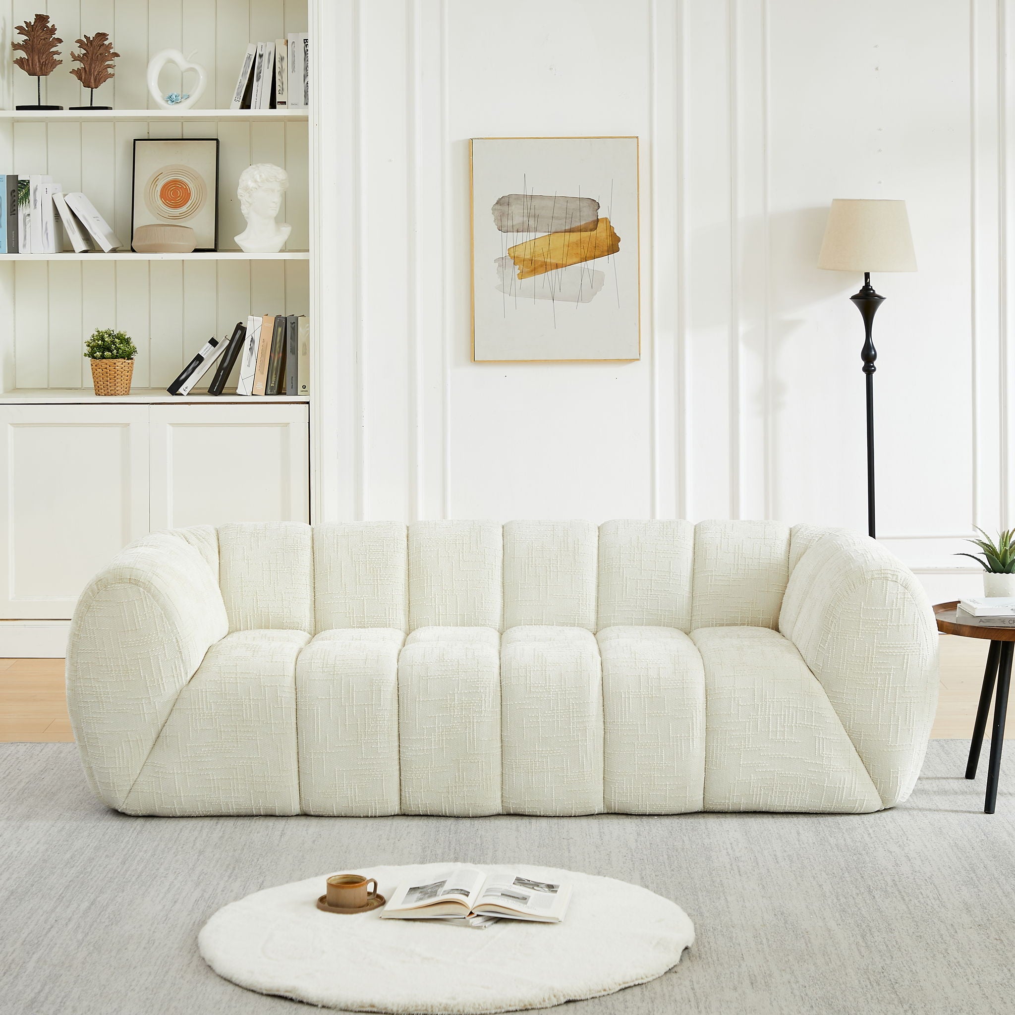Quilted Cloud Sofa, Three-Seater - Beige