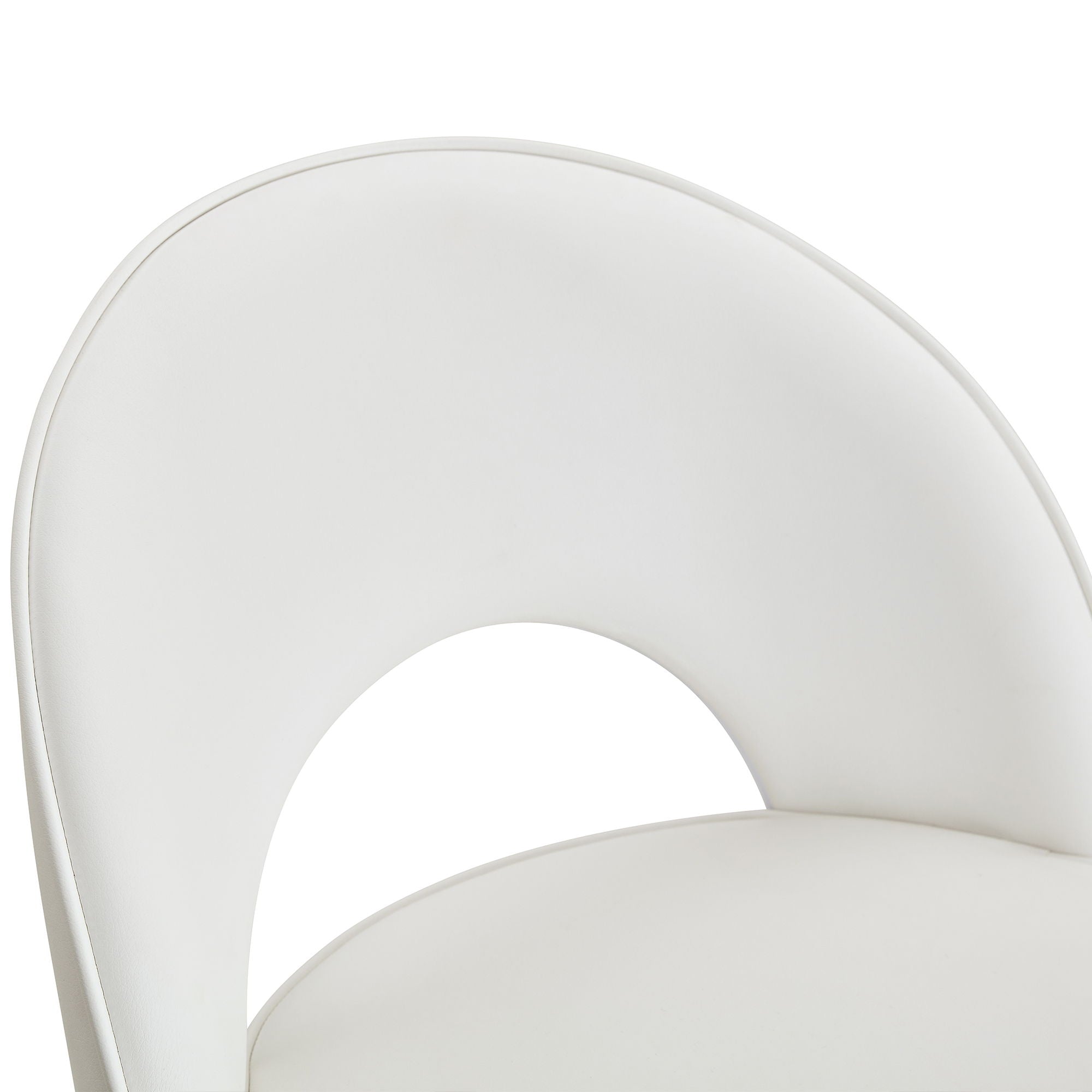 Upholstered Rotatable Bar Chair With Metal Legs For Dining Room