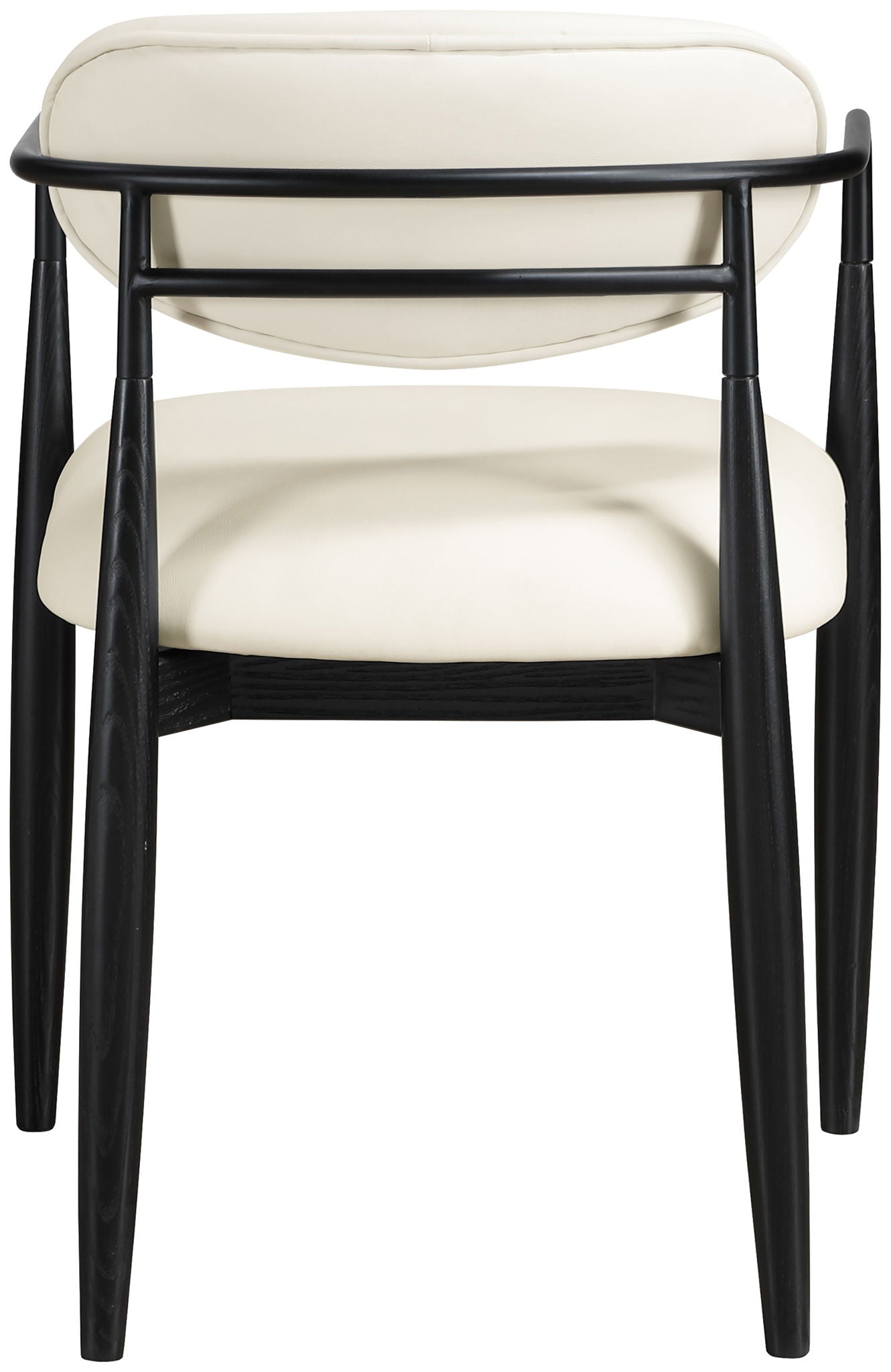 Riccio - Faux Leather Dining Arm Chair (Set of 2) - Black Frame