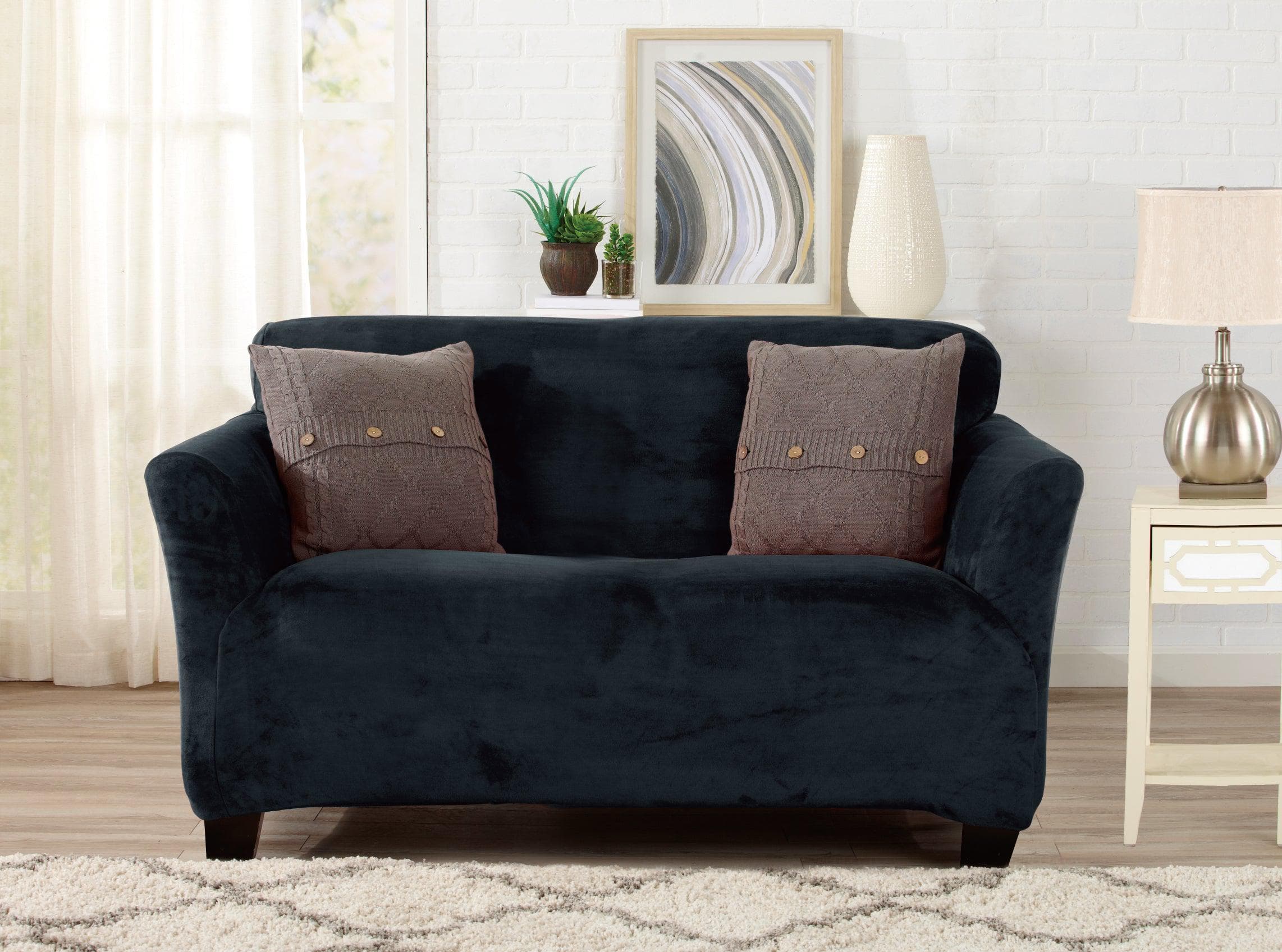 Velvet Stretch Slipcover - Gale Collection - Best Buy Furniture