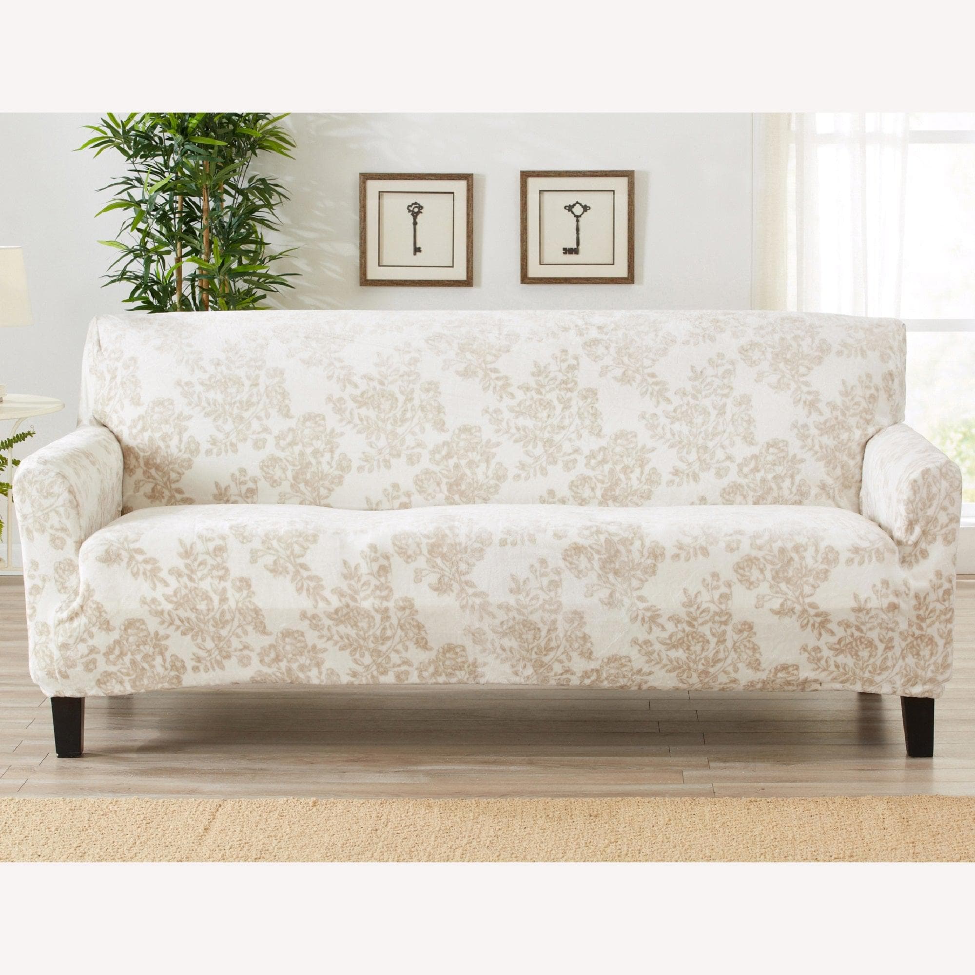 Velvet Stretch Slipcover - Gale Collection - Best Buy Furniture