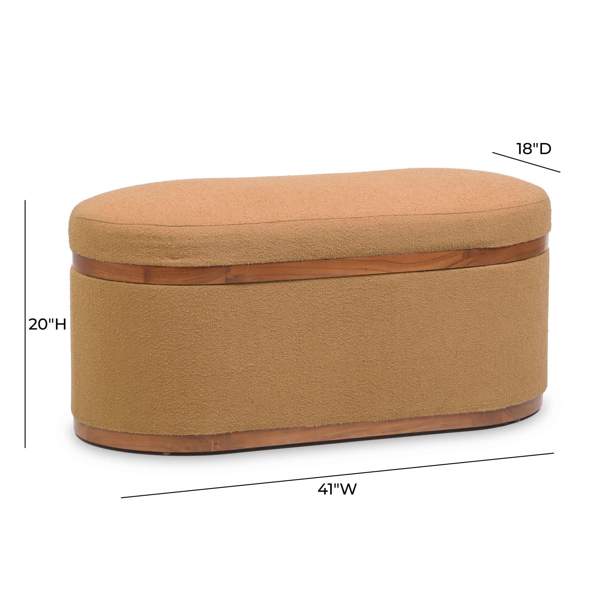 Olivier - Boucle Oval Storage Ottoman