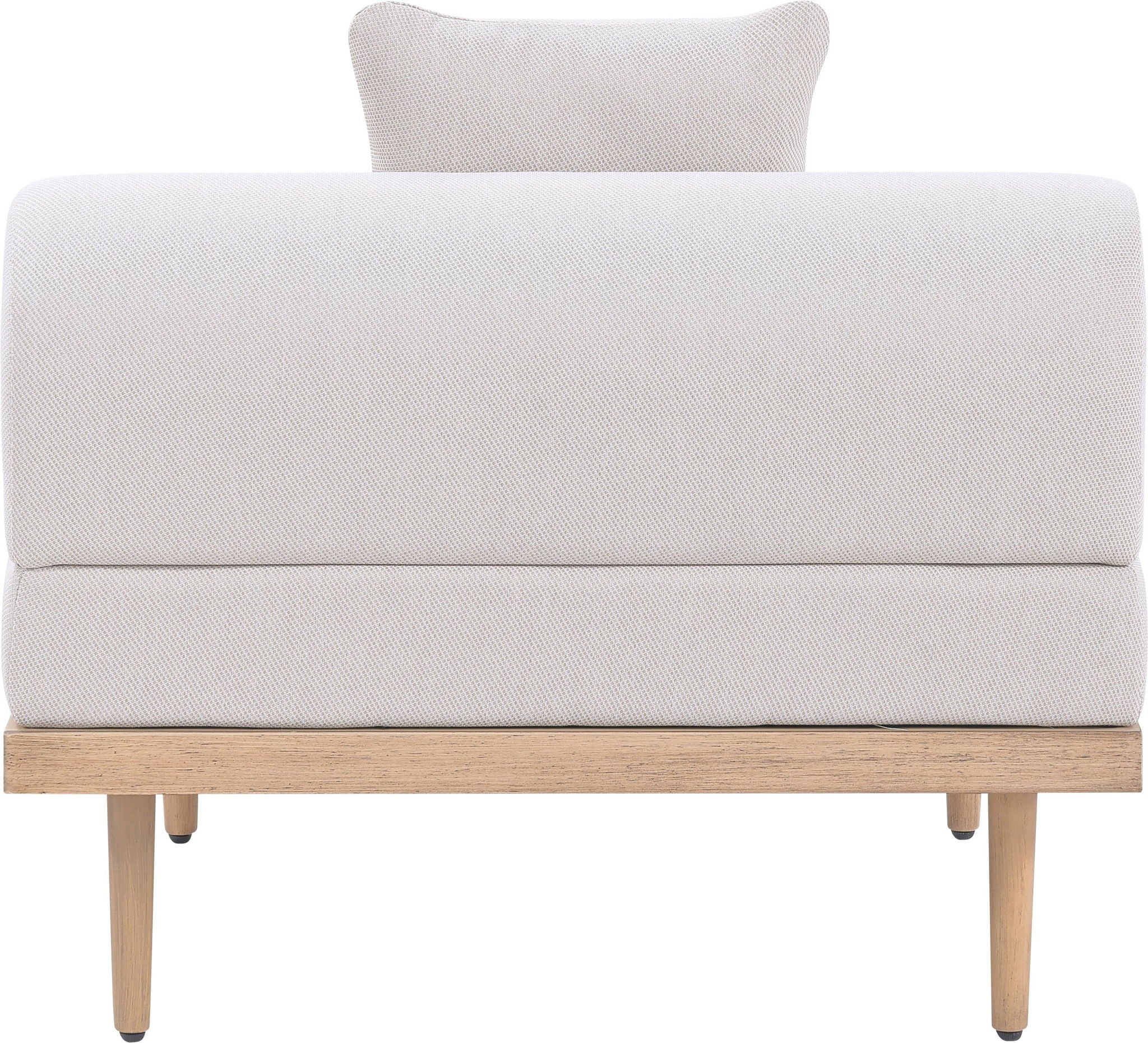 Laguna - Resilient Water Resistant Fabric Upholstered Outdoor Patio Modular Armless Chair