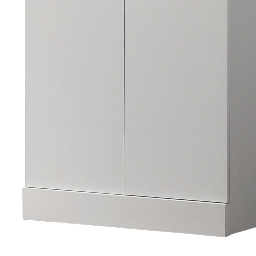 Alara - Height Simplistic Modern Double Door Storage Cabinet - White - Best Buy Furniture