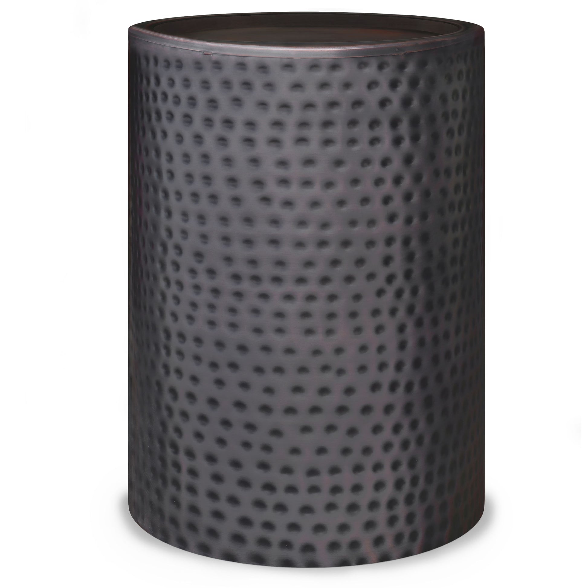 Corbin - Hammered Metal Side Table - Best Buy Furniture