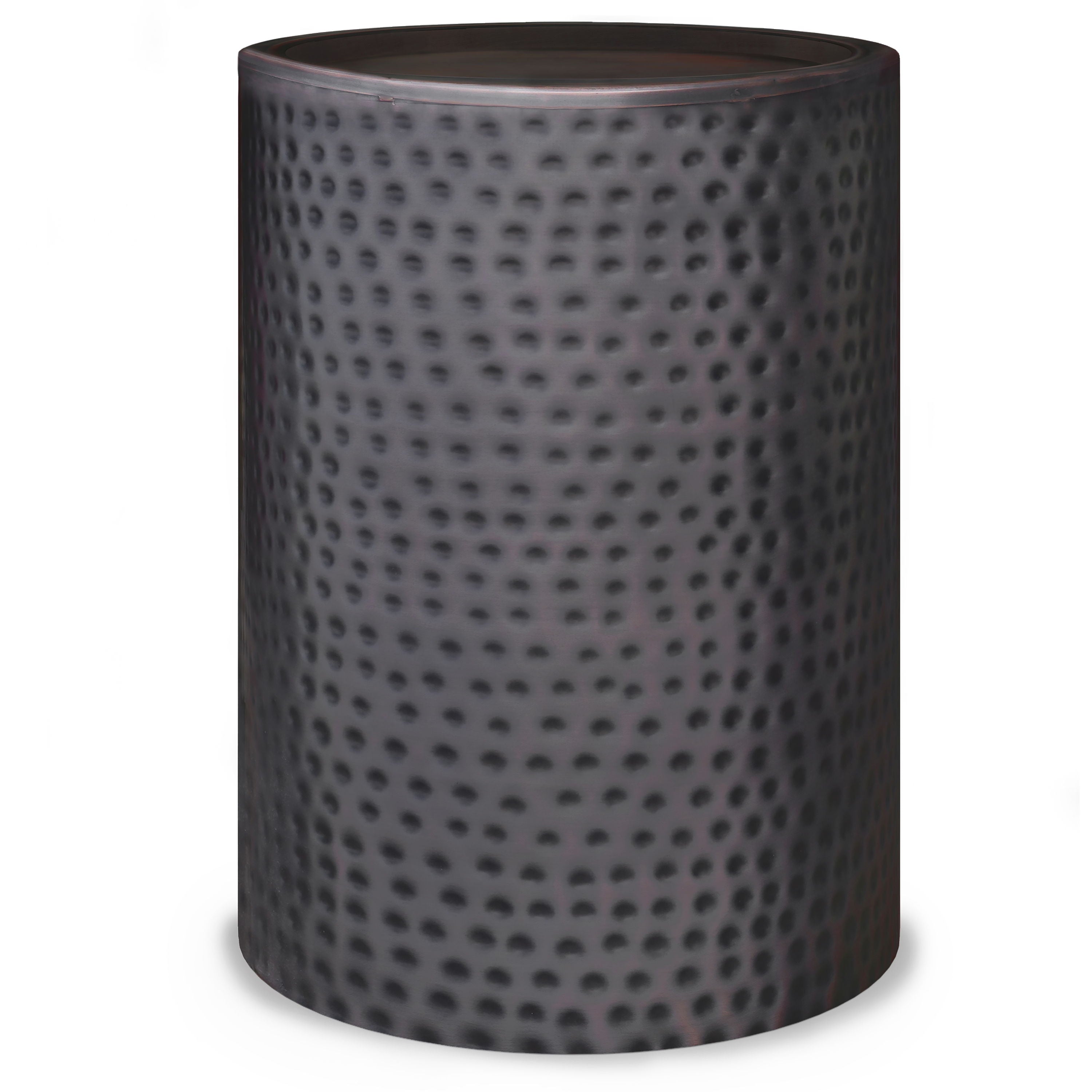 Corbin - Hammered Metal Side Table - Best Buy Furniture