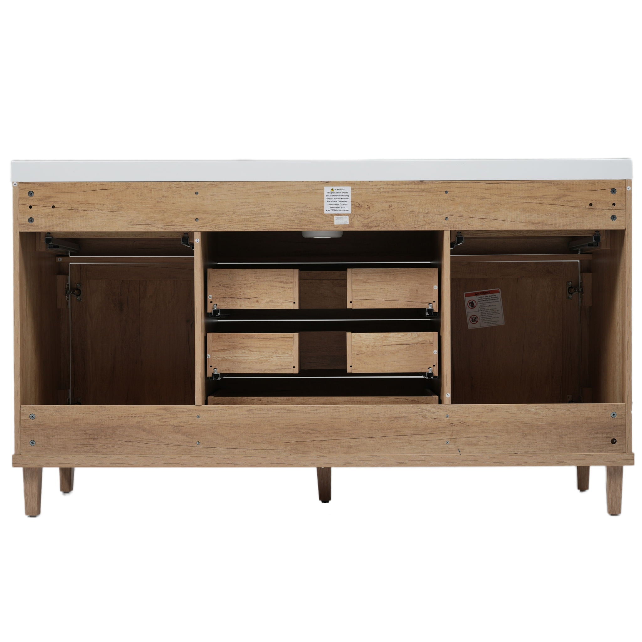 Bathroom Vanity With Sink, 5 Legs, Soft Close Drawers