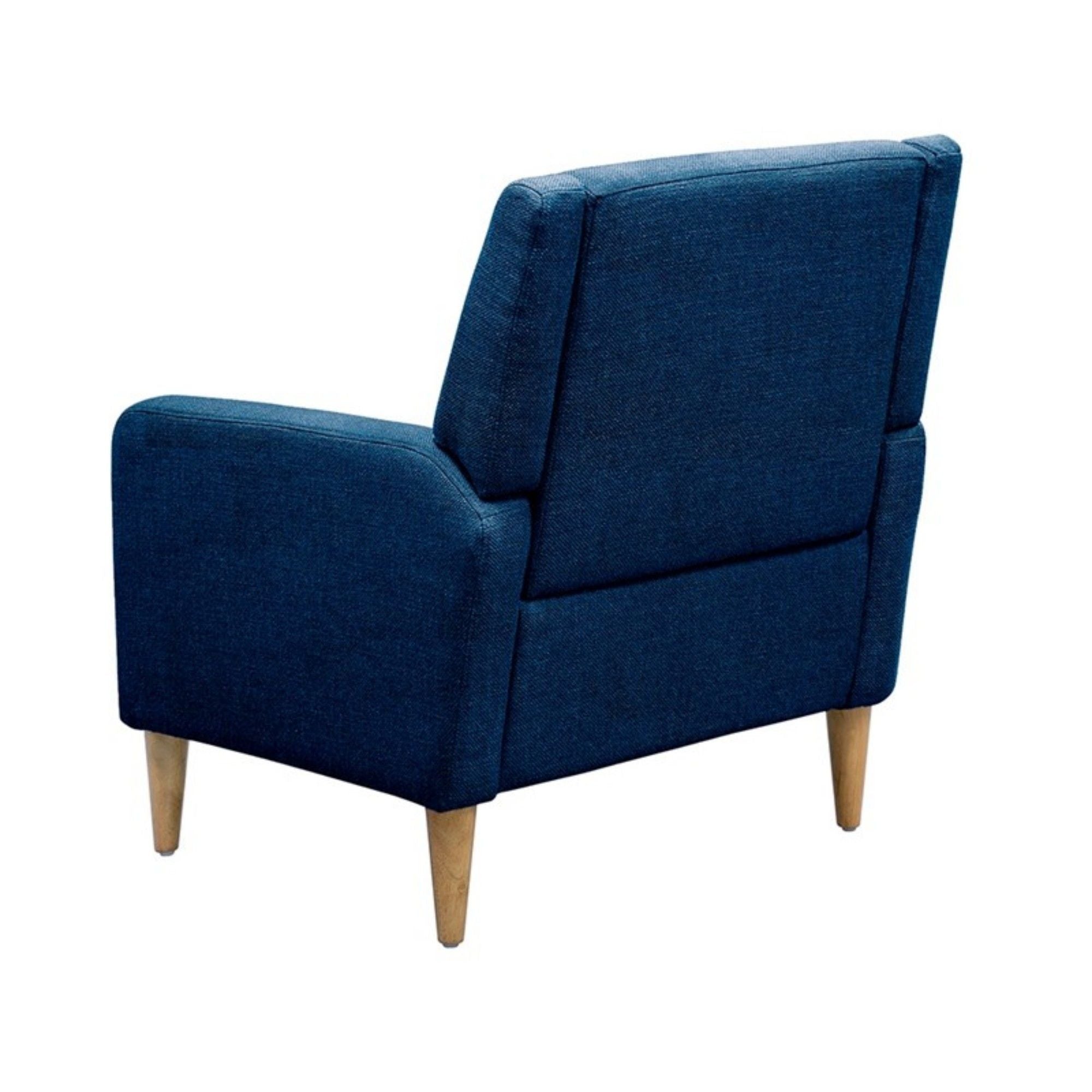 Upholstered Accent Armchair With Legs - Blue