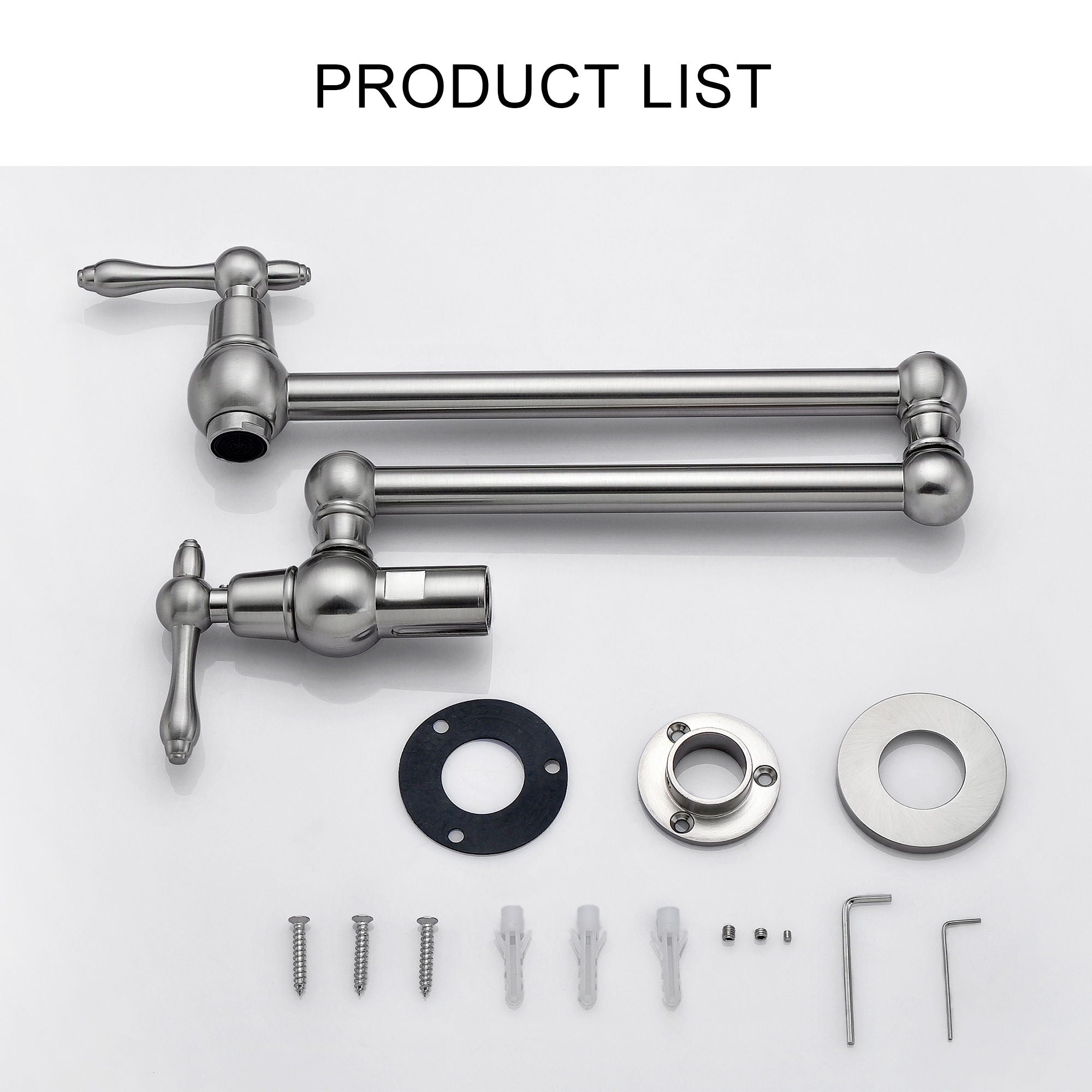Modern Design Pot Filler Faucet Wall Mount Kitchen Sink Faucet Folding Stretchable