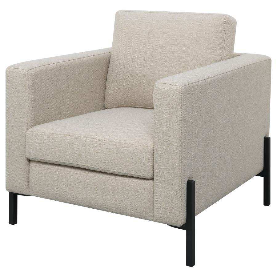 Tilly - Upholstered Track Arm Accent Chair - Oatmeal - Best Buy Furniture