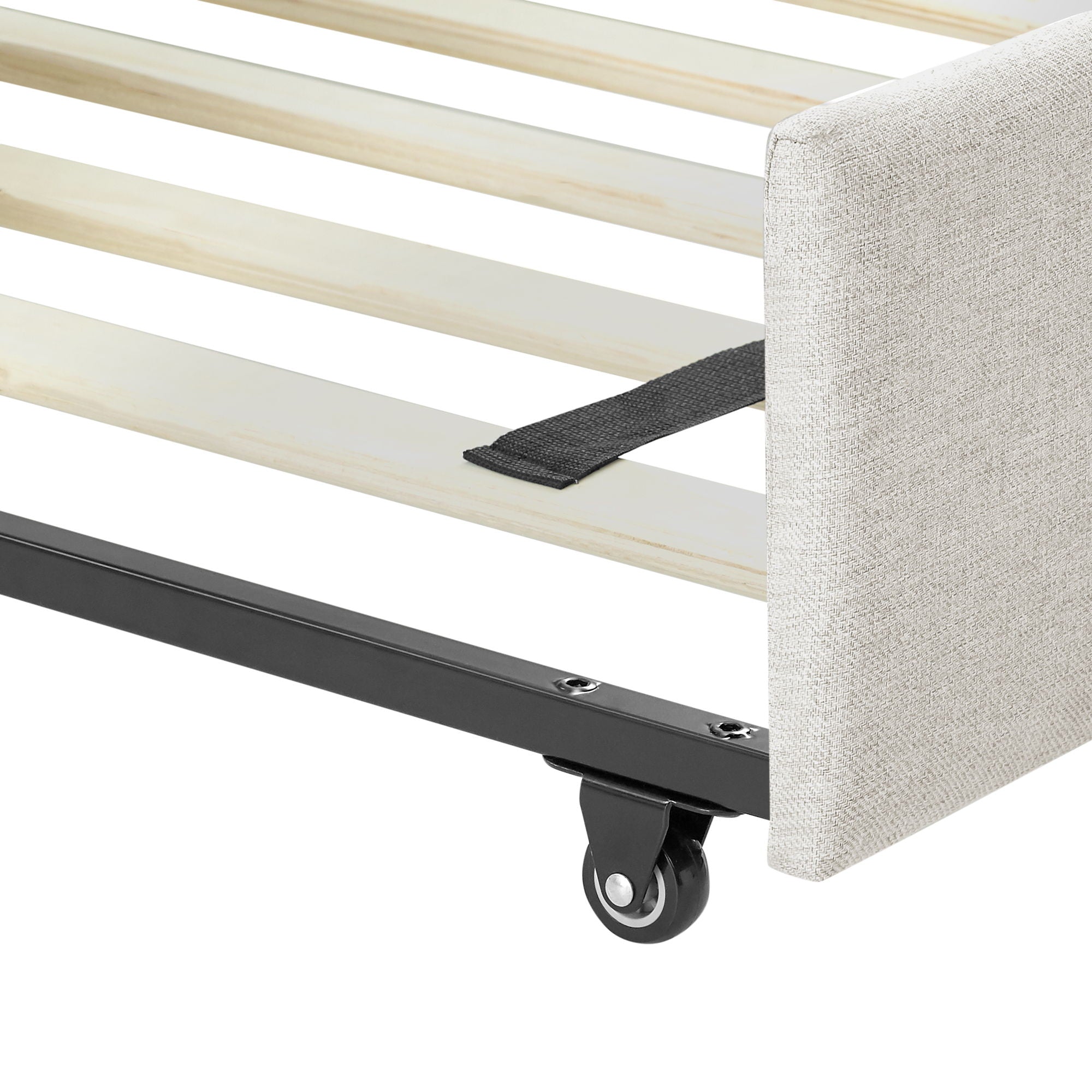 Elegant Daybed With Trundle Upholstered Tufted Sofa Bed