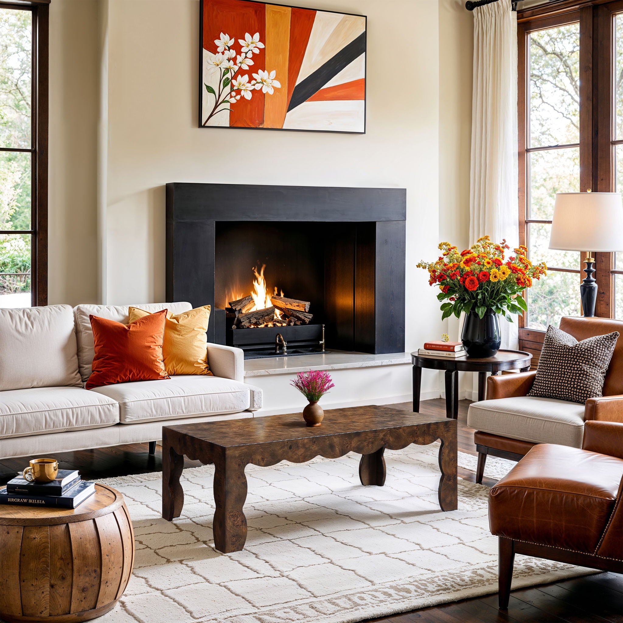 Vassa - Burl Veneer Coffee Table - Best Buy Furniture