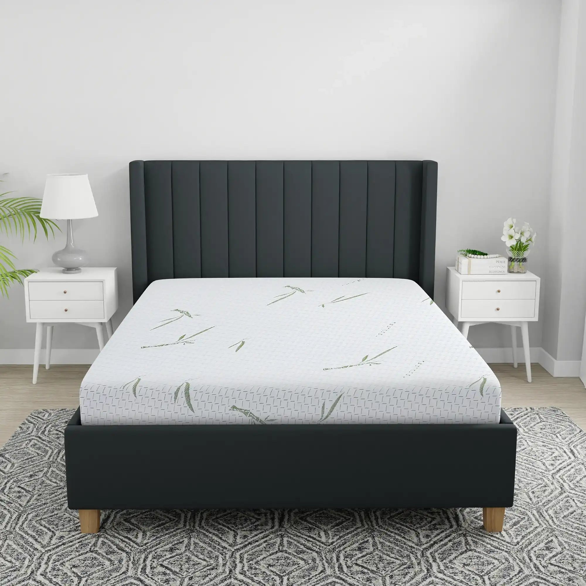 8-Inch Dual Layer Memory Foam Mattress with Bamboo Infused Cover - Twin