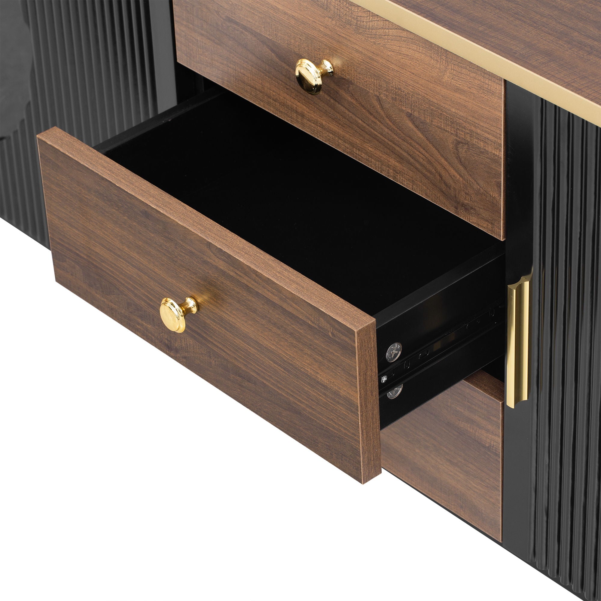 Modern Minimalist TV Stand For TVs Up To 80" With 3 Drawers And 1 Shelf